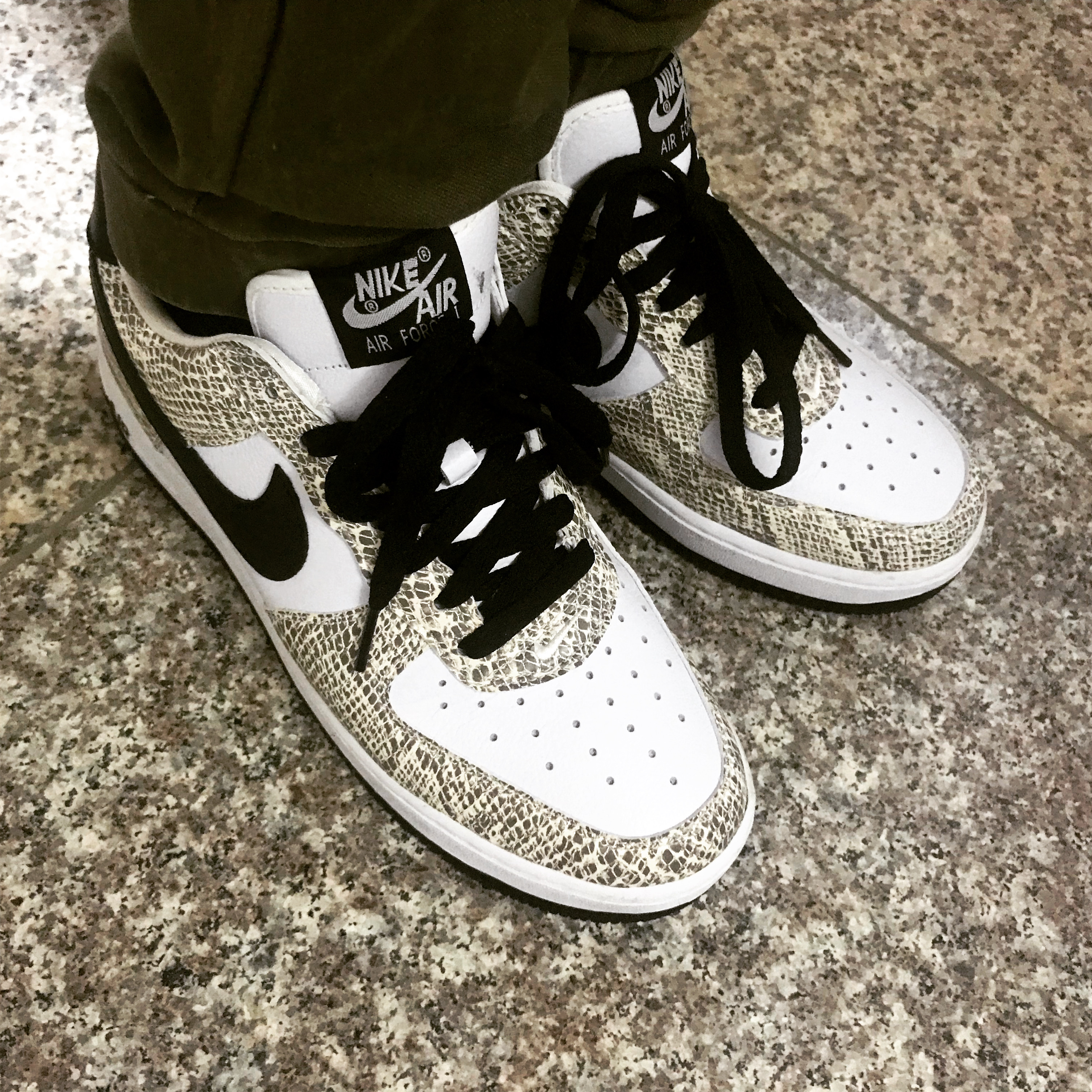 Nike Air Force 1 Low Retro Cocoa Snake 2018 착용 스타일