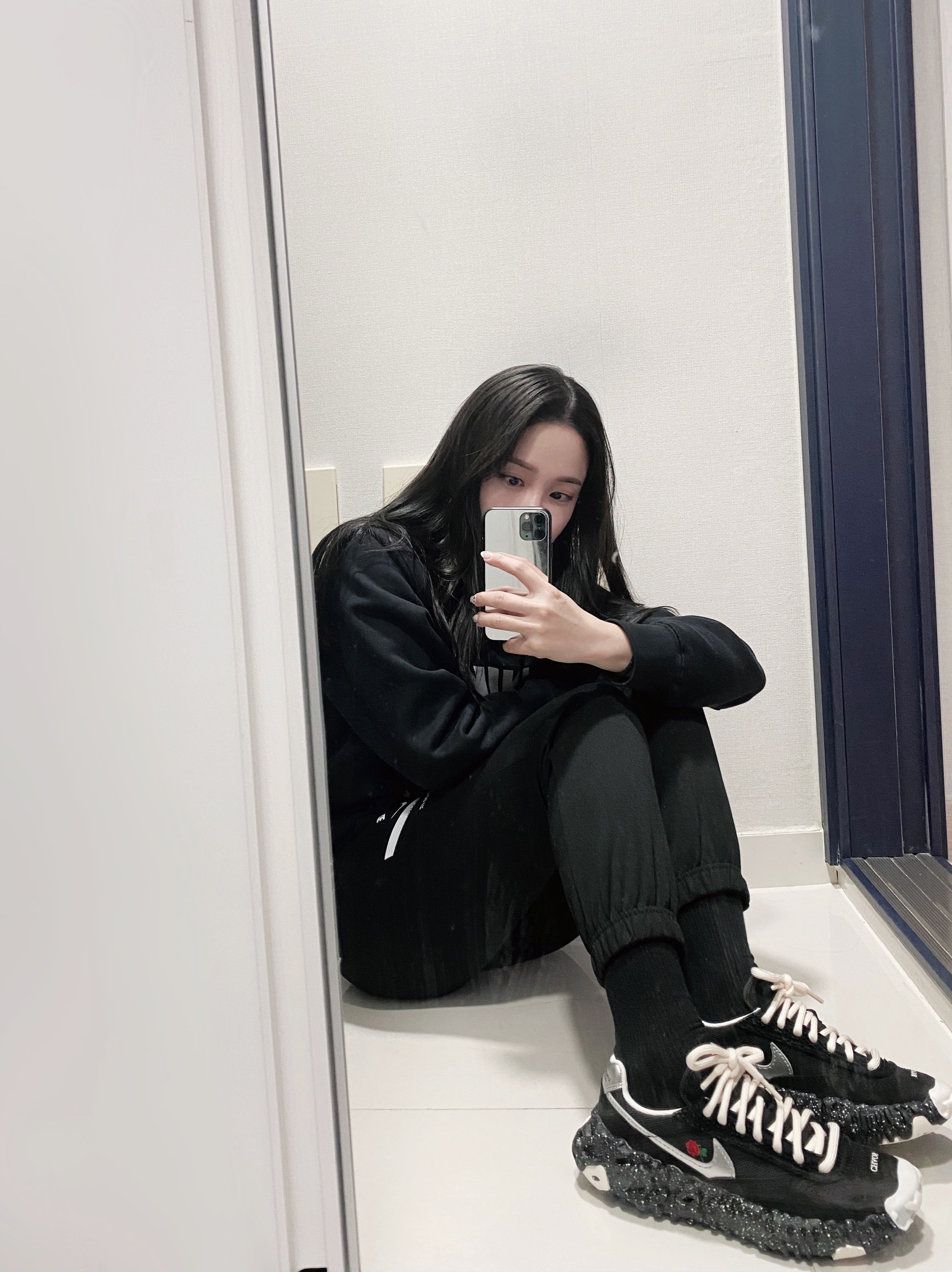 Nike x Undercover Overbreak SP Black 착용 스타일 - 2