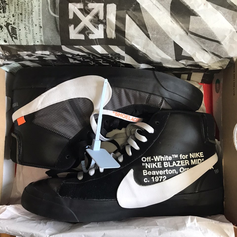 Nike x Off-White Blazer Mid Grim Reaper Black 착용 스타일