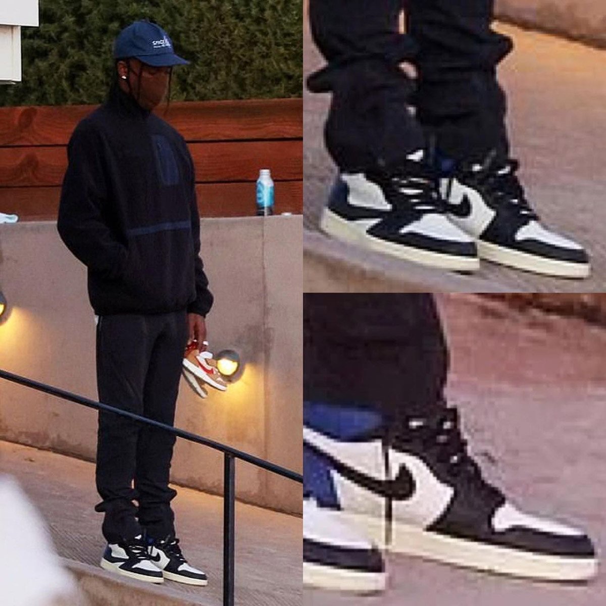 Jordan 1 x Travis Scott Retro High OG SP Mocha 착용 스타일 - 3
