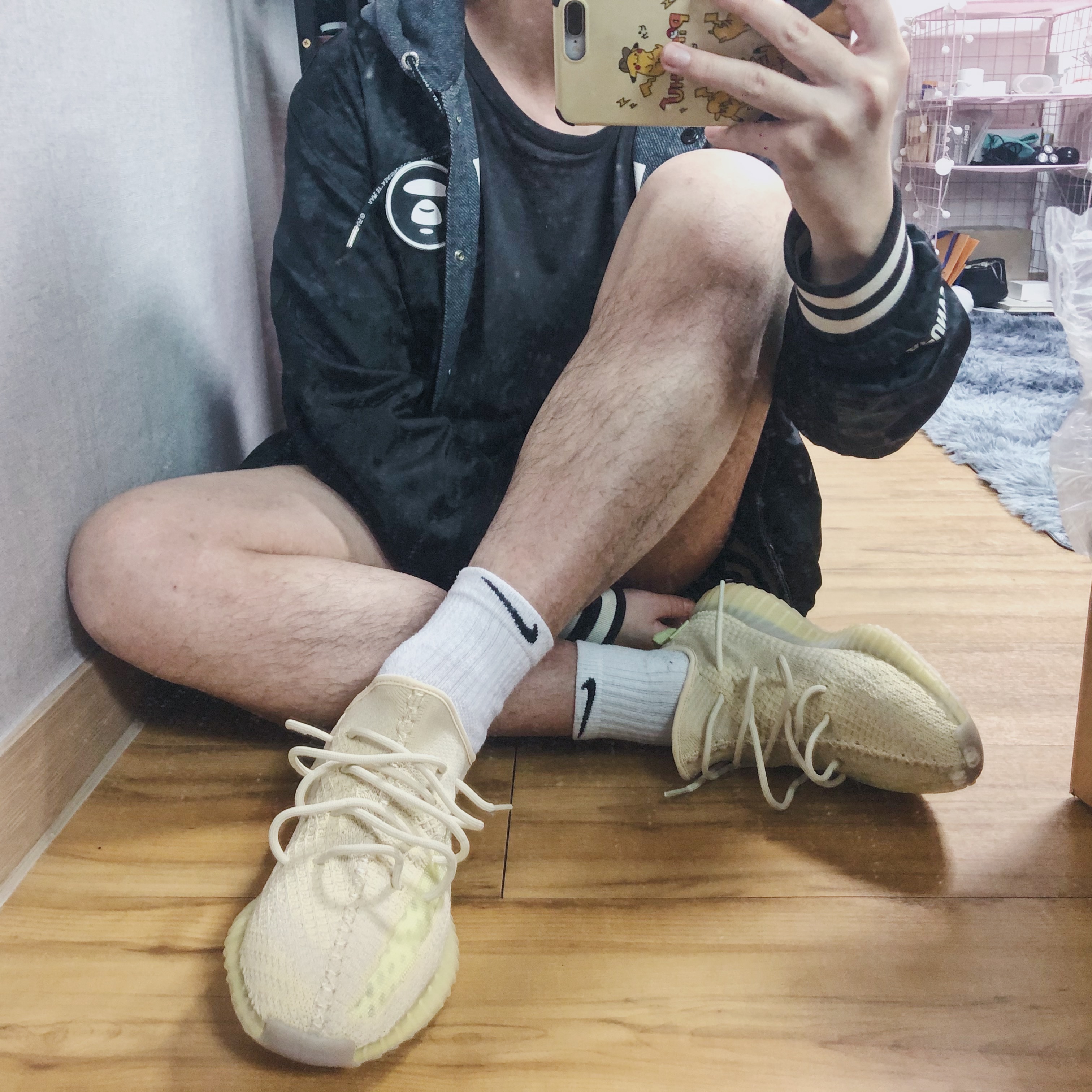 Adidas Yeezy Boost 350 V2 Flax 2020 착용 스타일 - 2