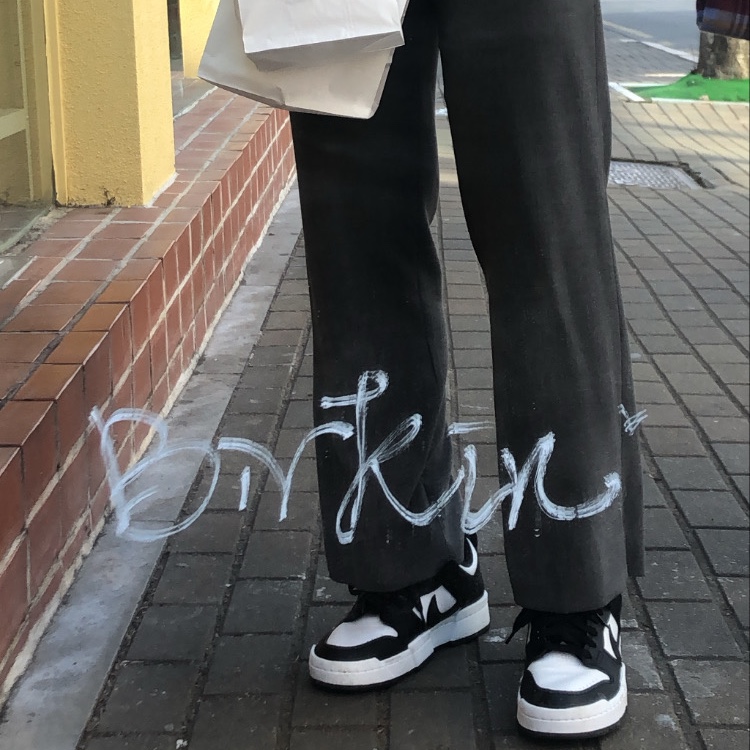 (W) Nike Dunk Low Disrupt Black White 착용 스타일