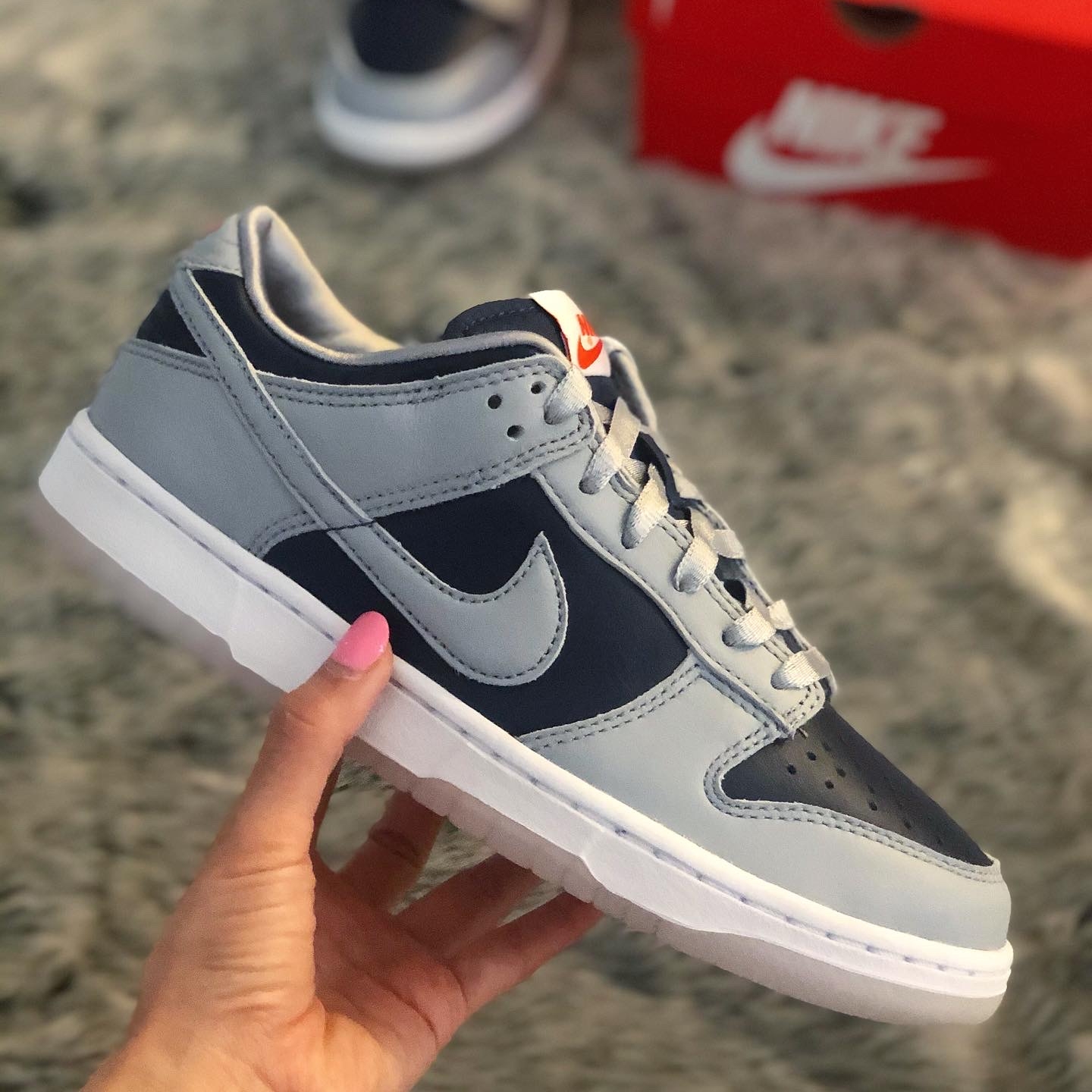 (W) Nike Dunk Low SP College Navy 착용 스타일 - 1