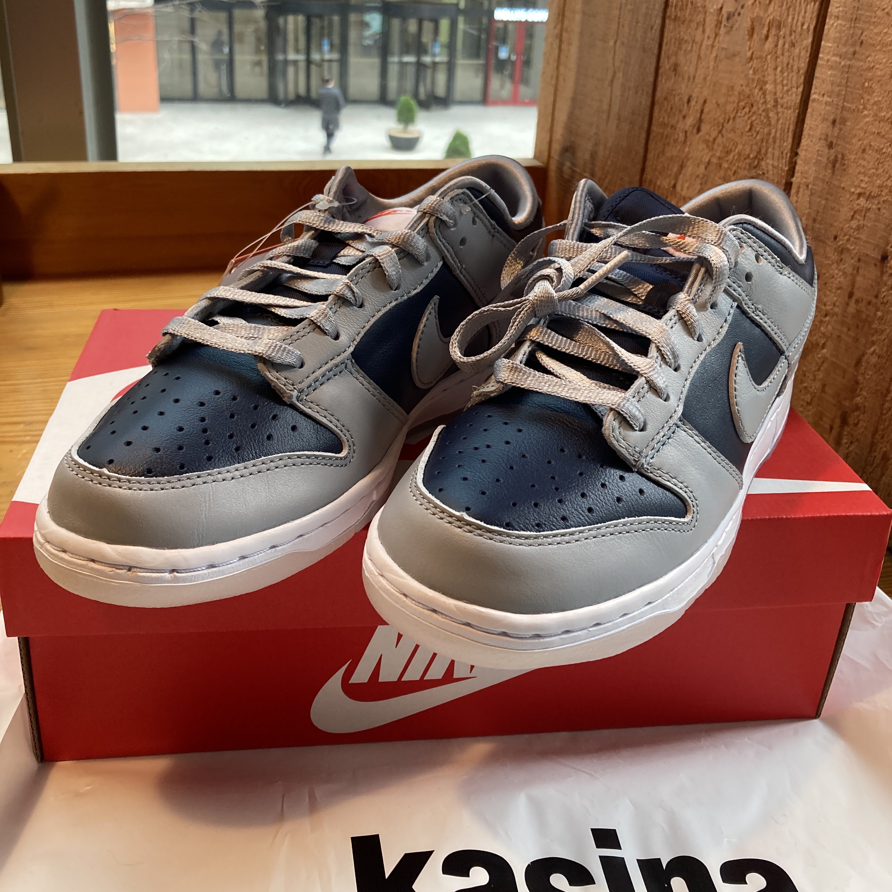 (W) Nike Dunk Low SP College Navy 착용 스타일 - 2
