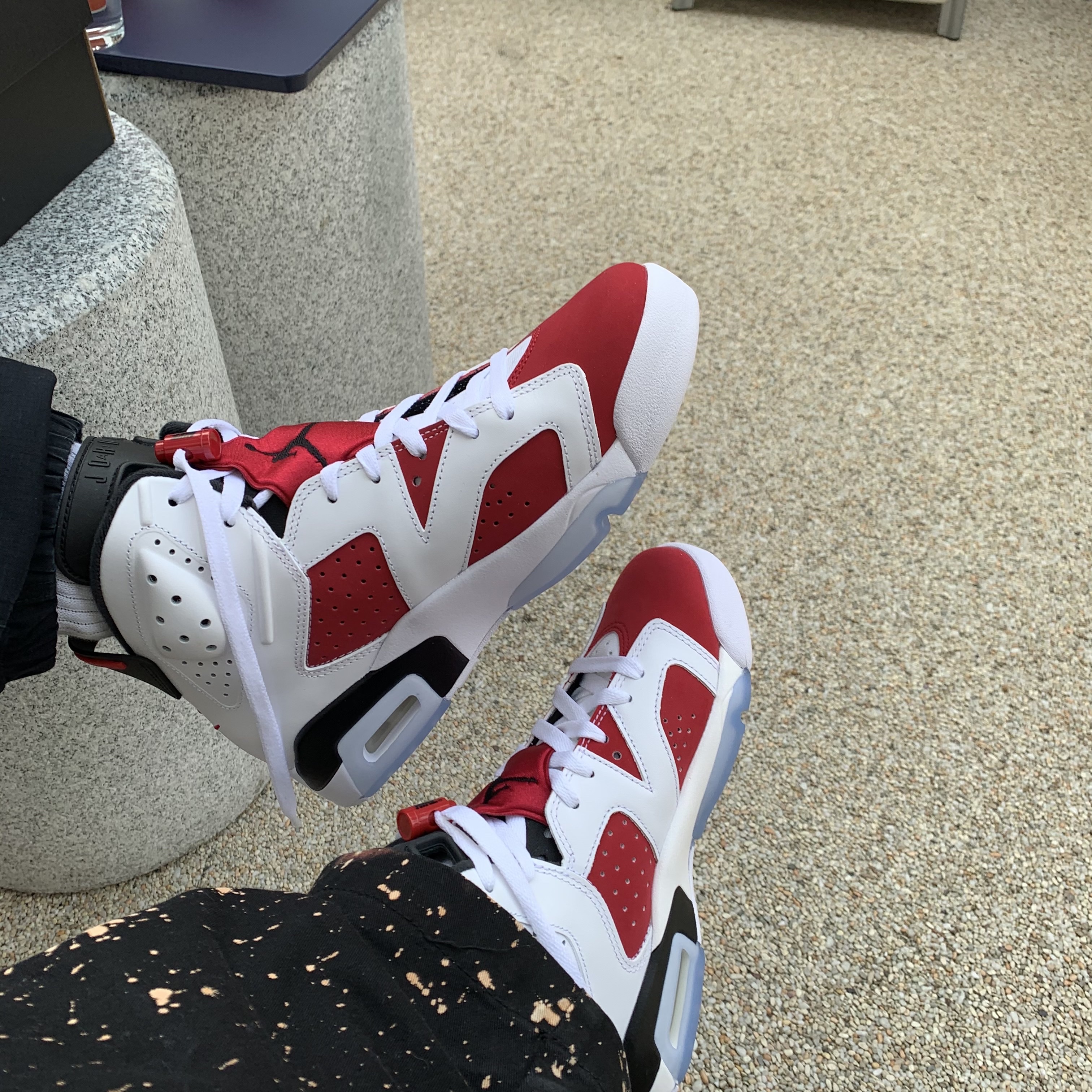 Jordan 6 Retro Carmine 2021, (GS) Jordan 6 Retro Carmine 2021 착용 스타일
