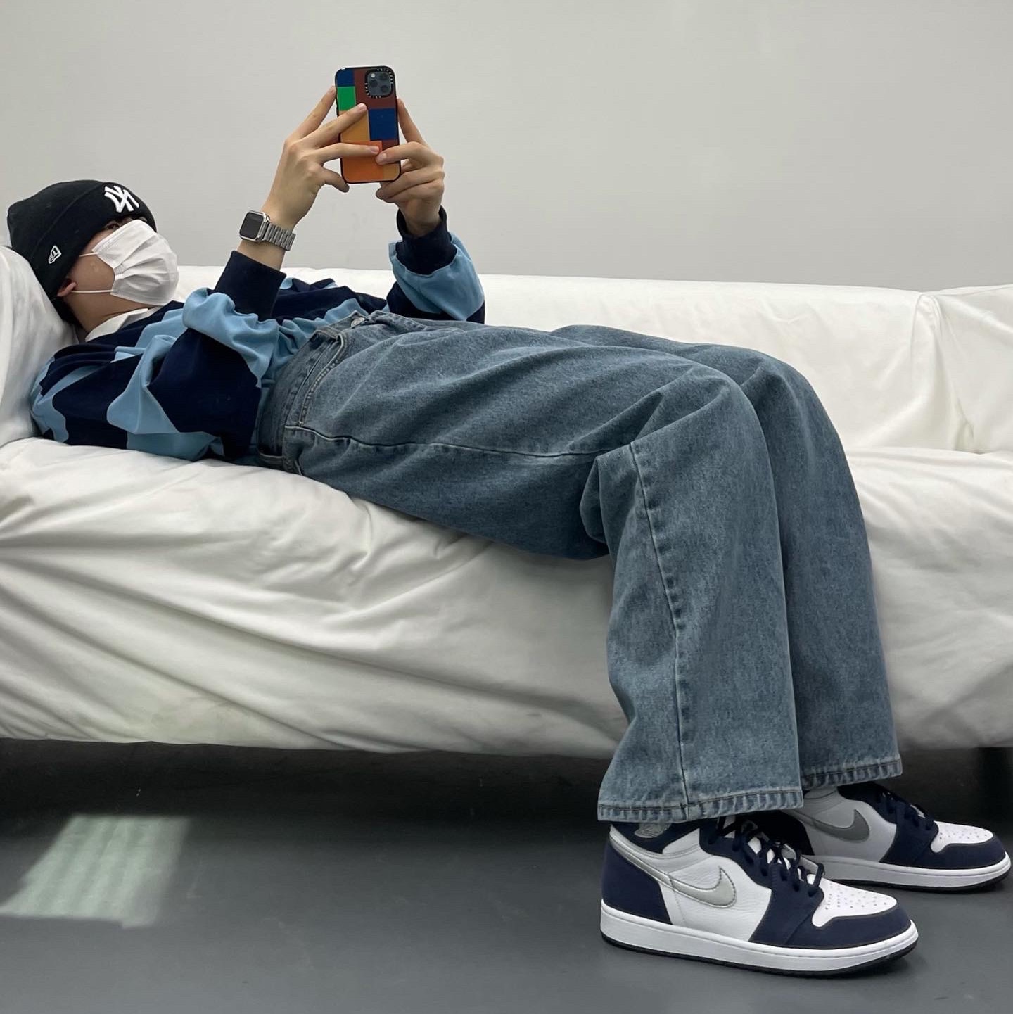 Jordan 1 Retro High OG CO.JP Midnight Navy 착용 스타일
