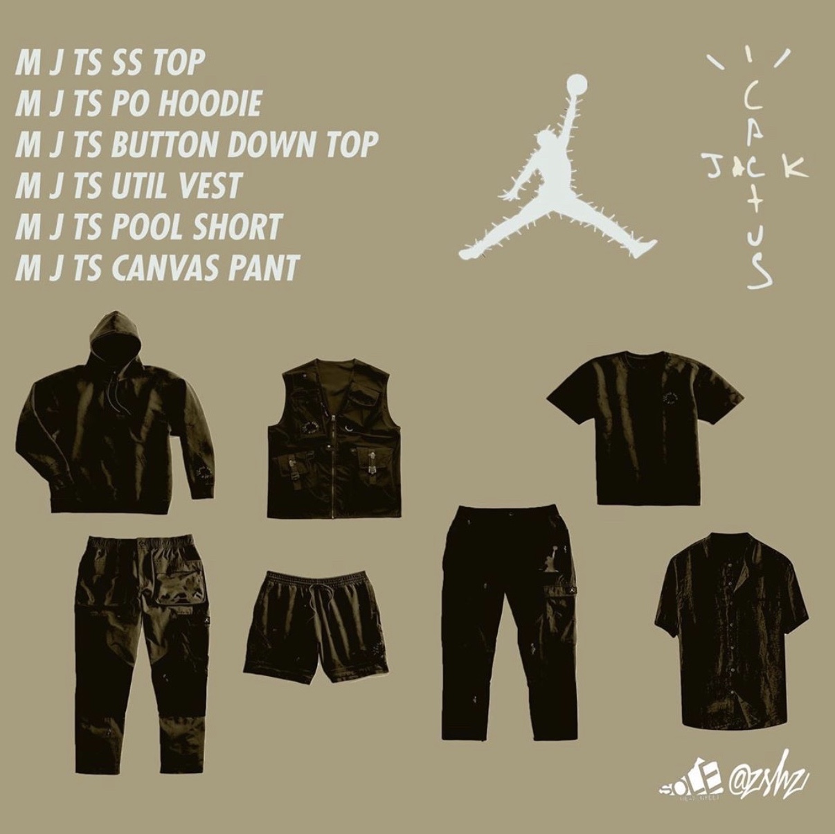 Jordan 6 x Travis Scott Retro Olive 착용 스타일 - 5