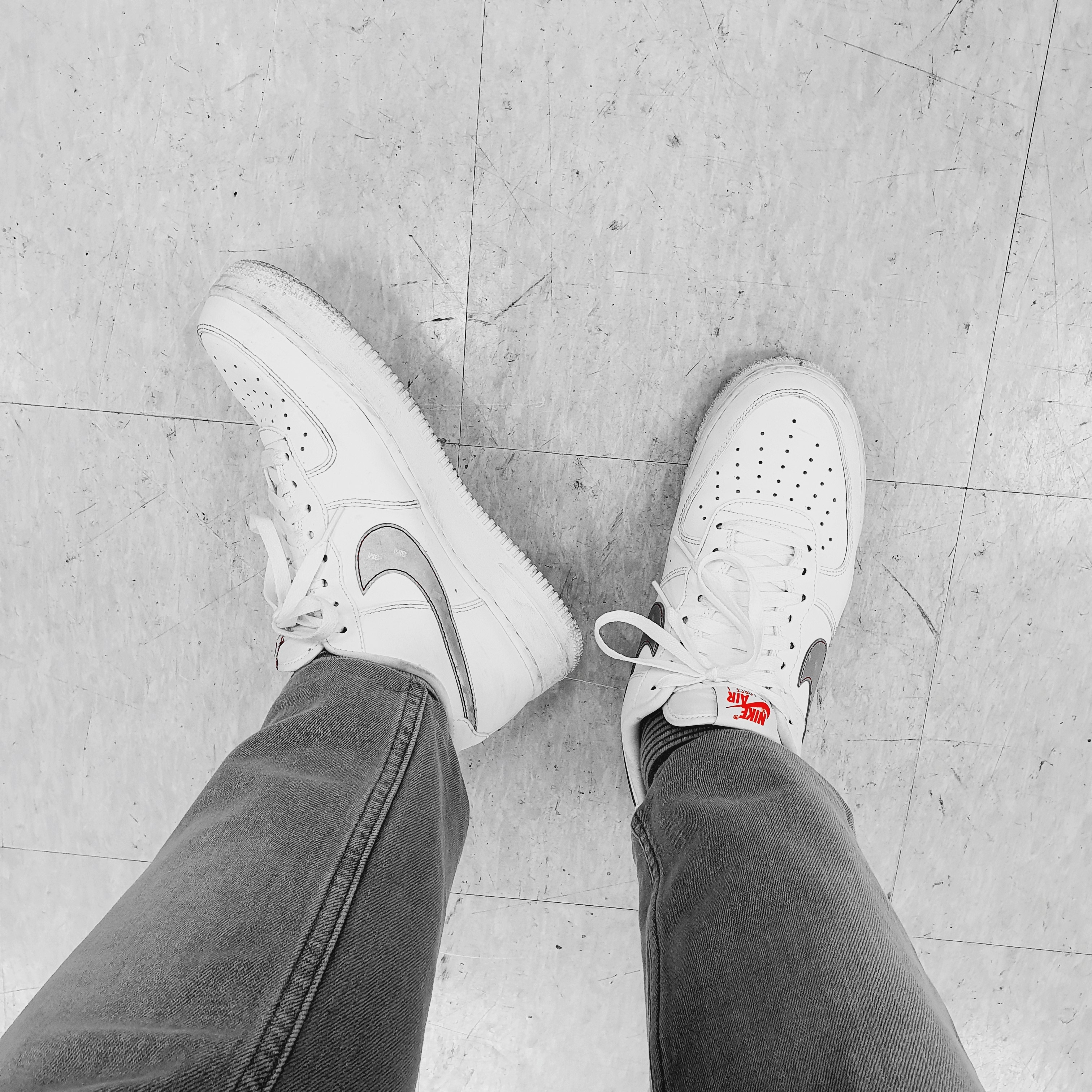 Nike Air Force 1 '07 3M White 착용 스타일