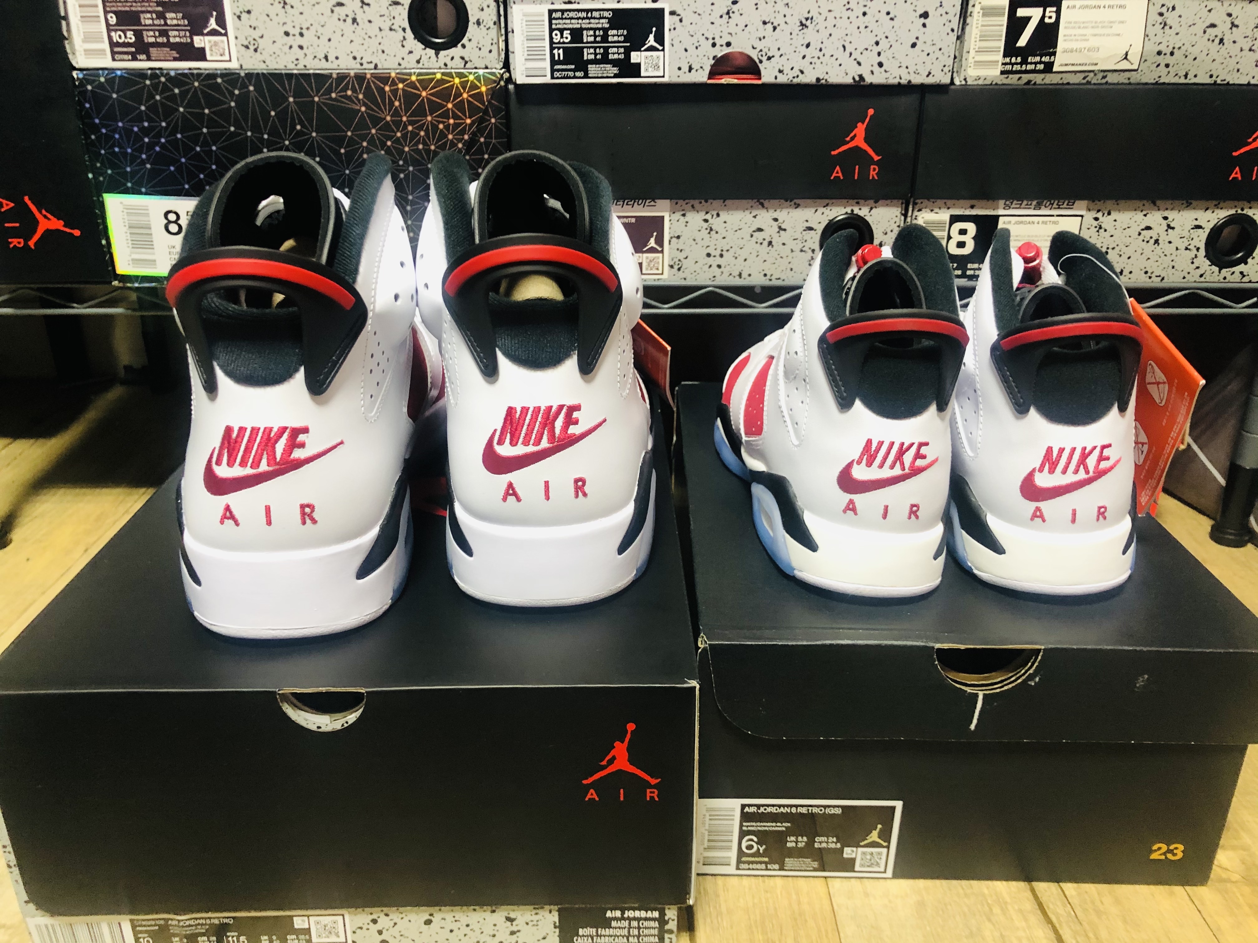Jordan 6 Retro Carmine 2021, (GS) Jordan 6 Retro Carmine 2021 착용 스타일 - 3