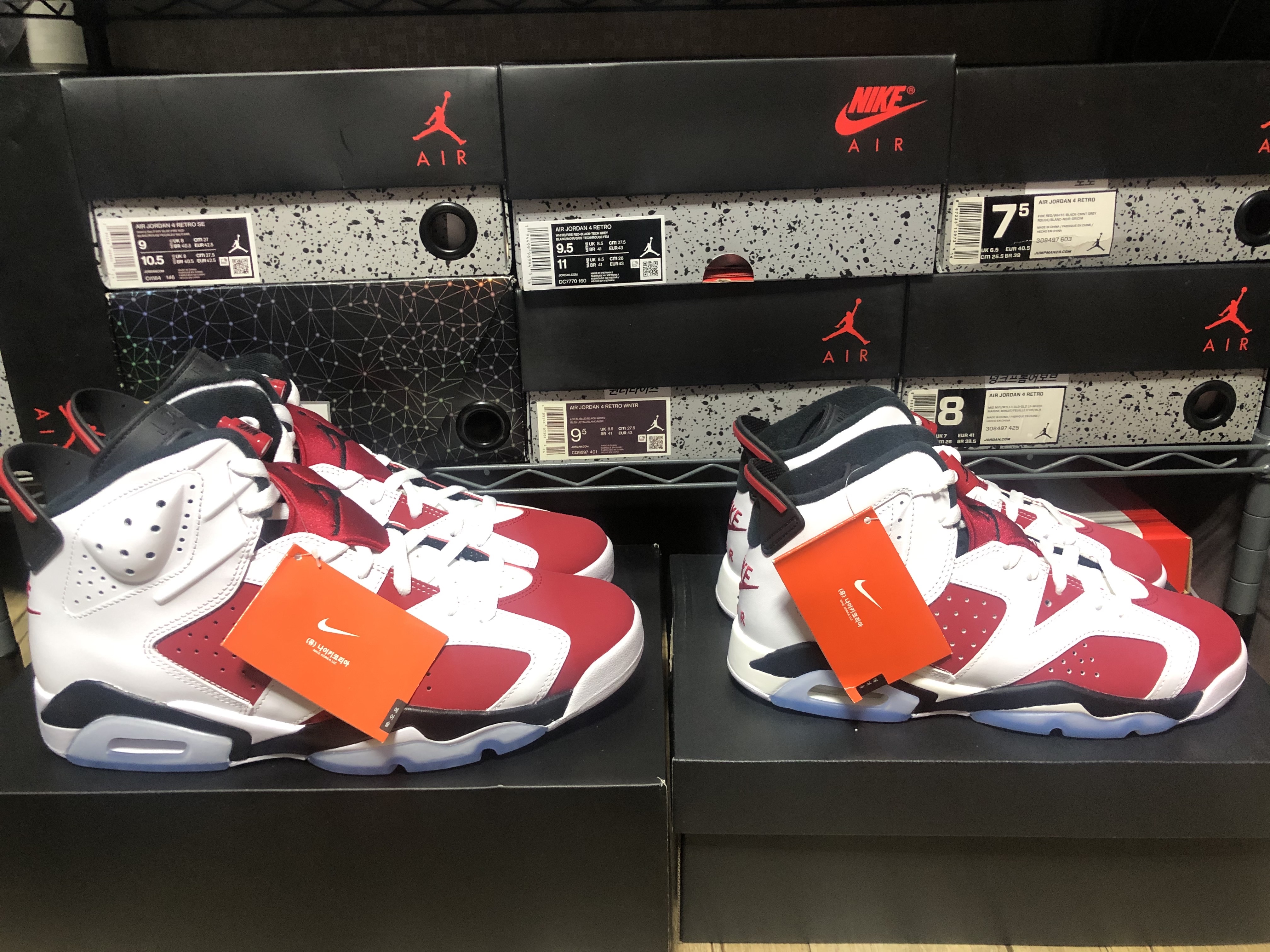 Jordan 6 Retro Carmine 2021, (GS) Jordan 6 Retro Carmine 2021 착용 스타일 - 1