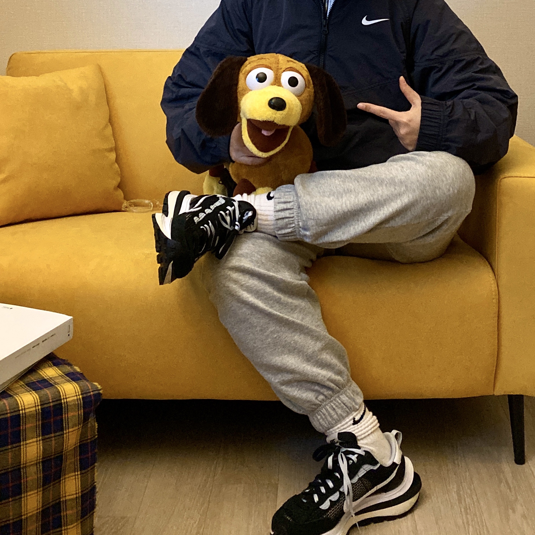 Nike x Sacai VaporWaffle Black White 착용 스타일