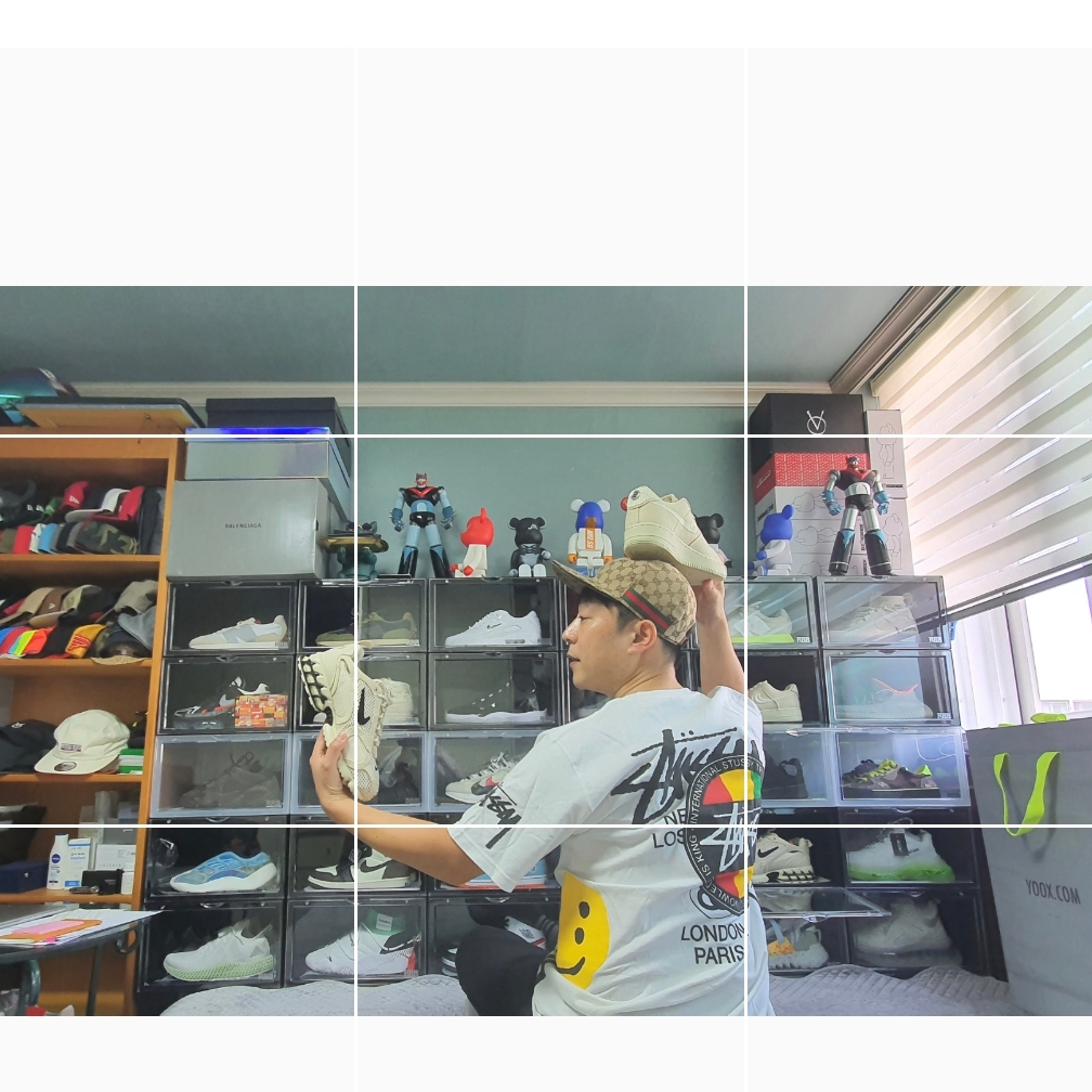 Nike x Stussy Air Zoom Spiridon Cage 2 Fossil, Nike x Stussy Air Force 1 Low Fossil 착용 스타일 - 1