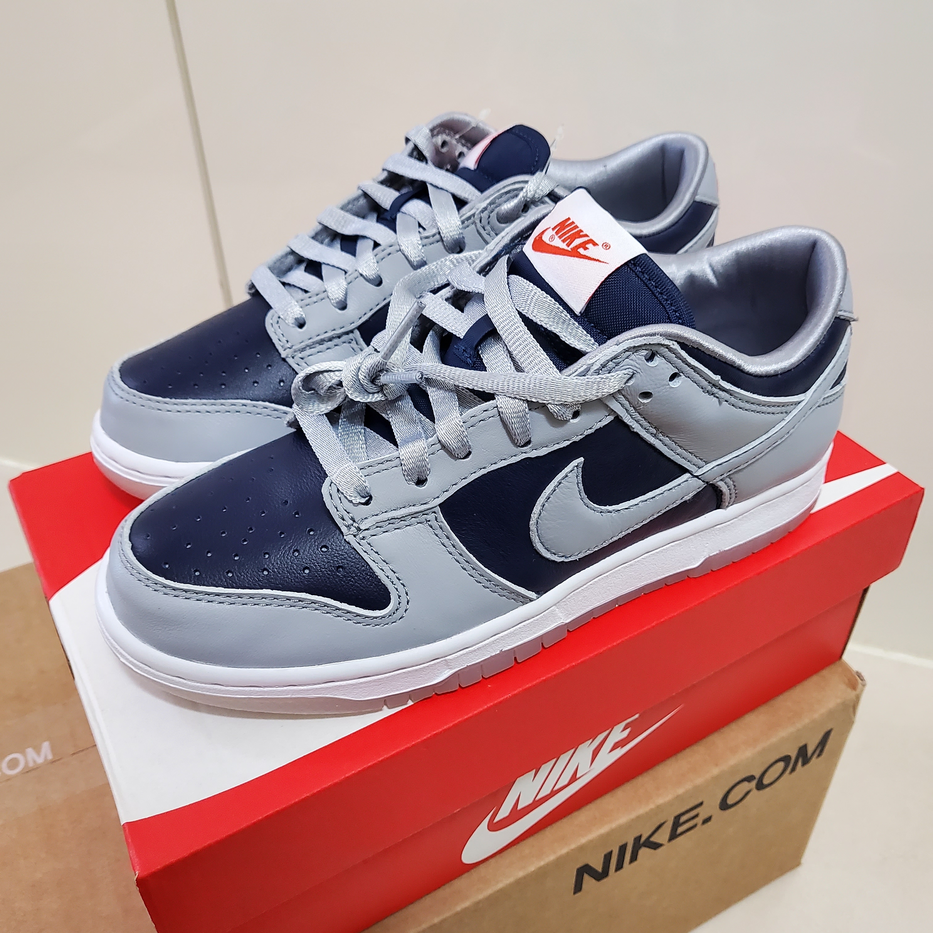(W) Nike Dunk Low SP College Navy 착용 스타일 - 1