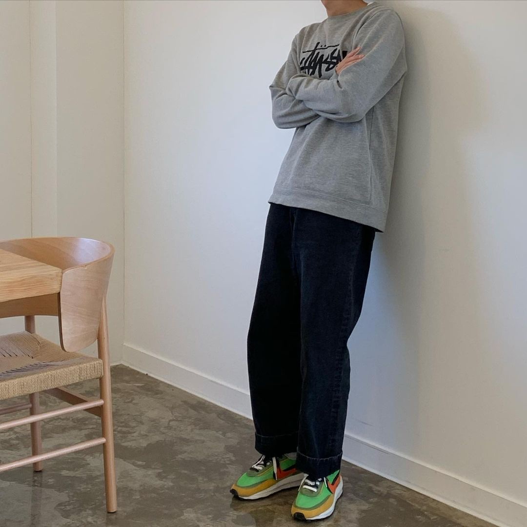 Nike x Sacai LDWaffle Green Multi 착용 스타일