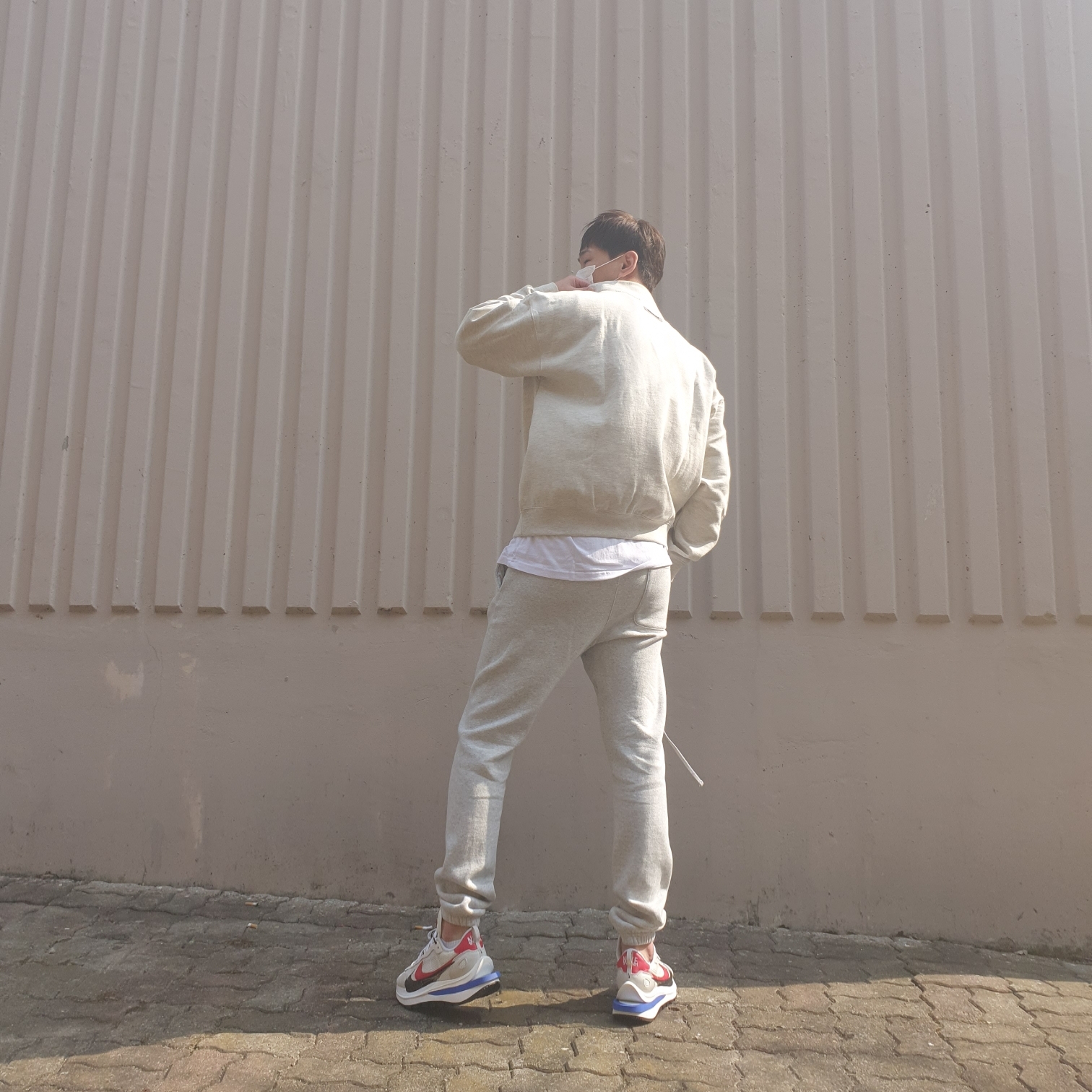 Essentials Sweatpants Heather Grey - 20FW, Essentials Half-Zip Pullover Oatmeal/Oatmeal Heather/Light Heather Oatmeal 2020 착용 스타일