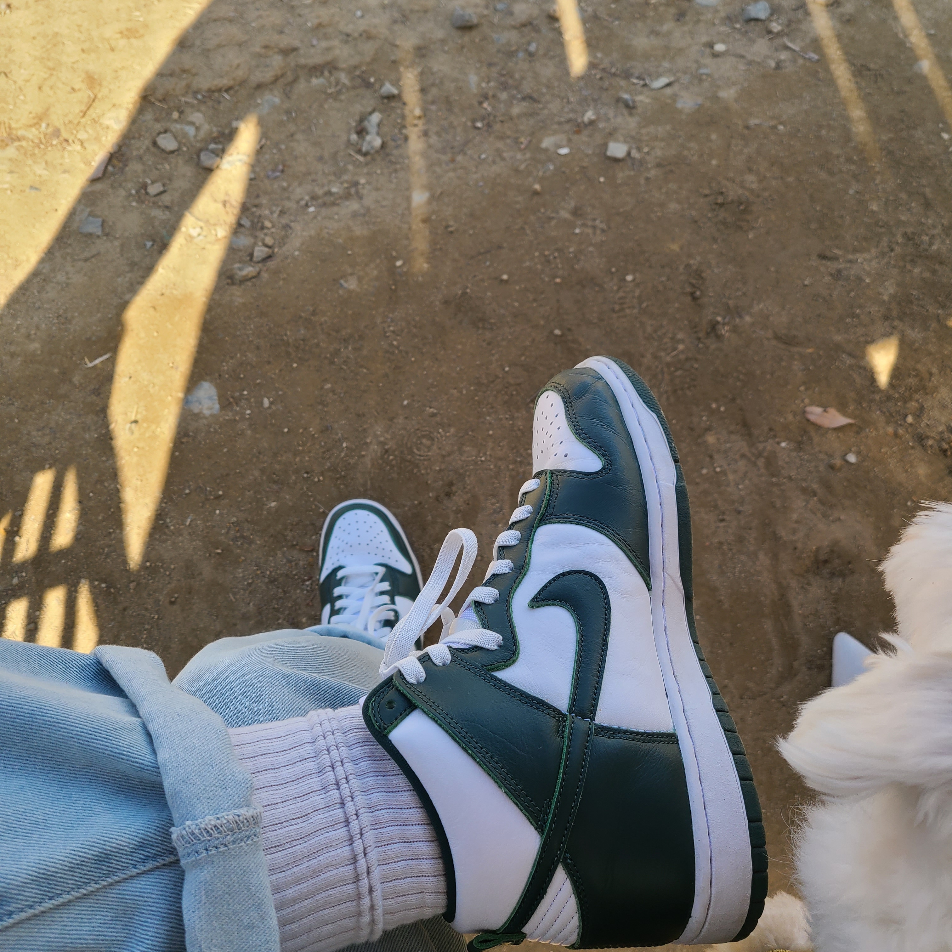 Nike Dunk High SP Spartan Green 착용 스타일