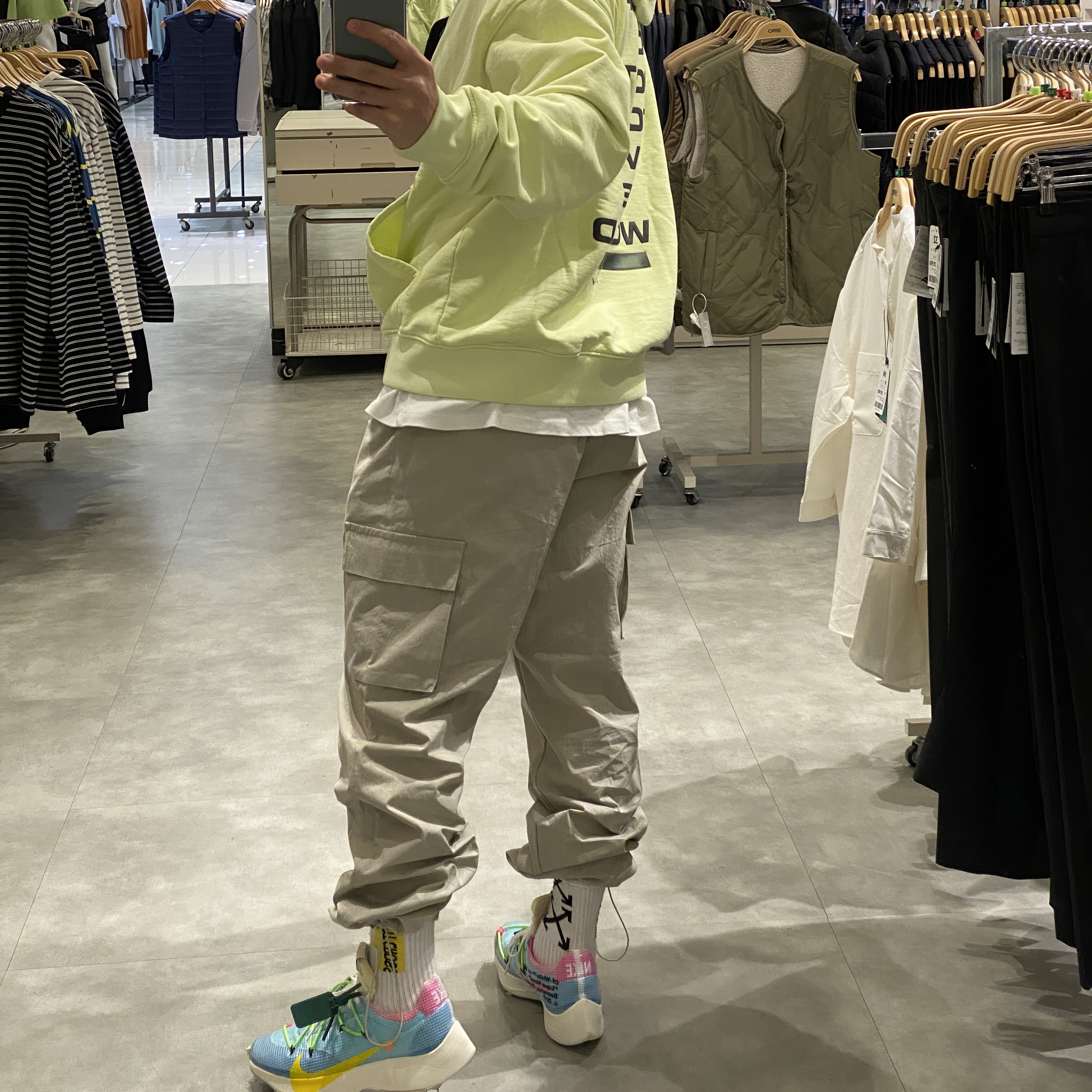 (W) Nike x Off-White Vapor Street Polarized Blue 착용 스타일
