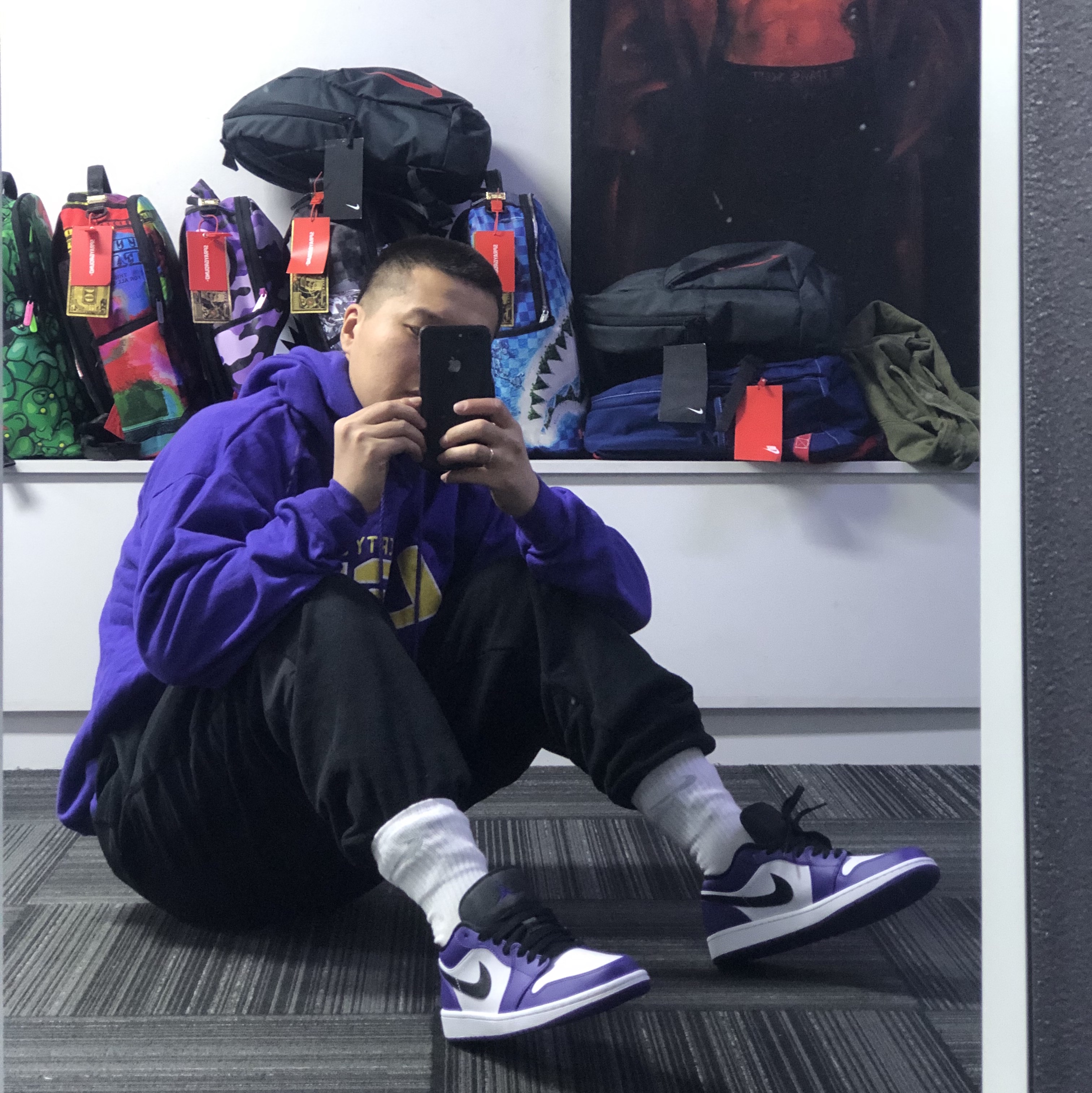 Jordan 1 Low Court Purple 2020 착용 스타일