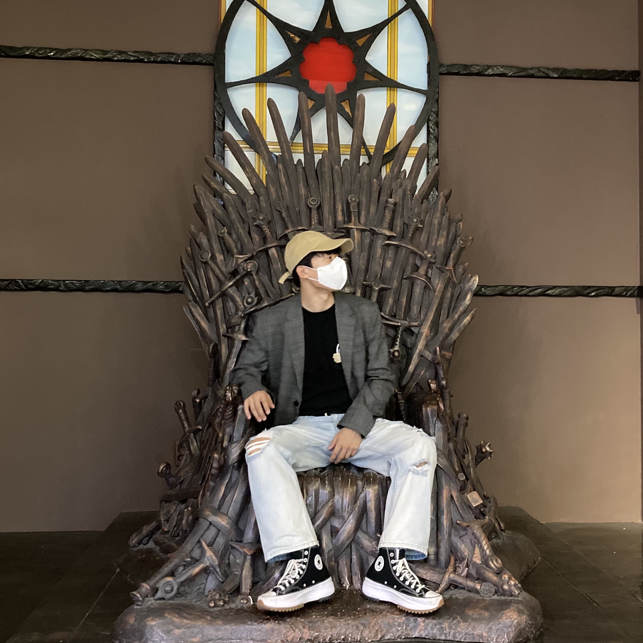 Converse Run Star Hike Hi Black White Gum 착용 스타일