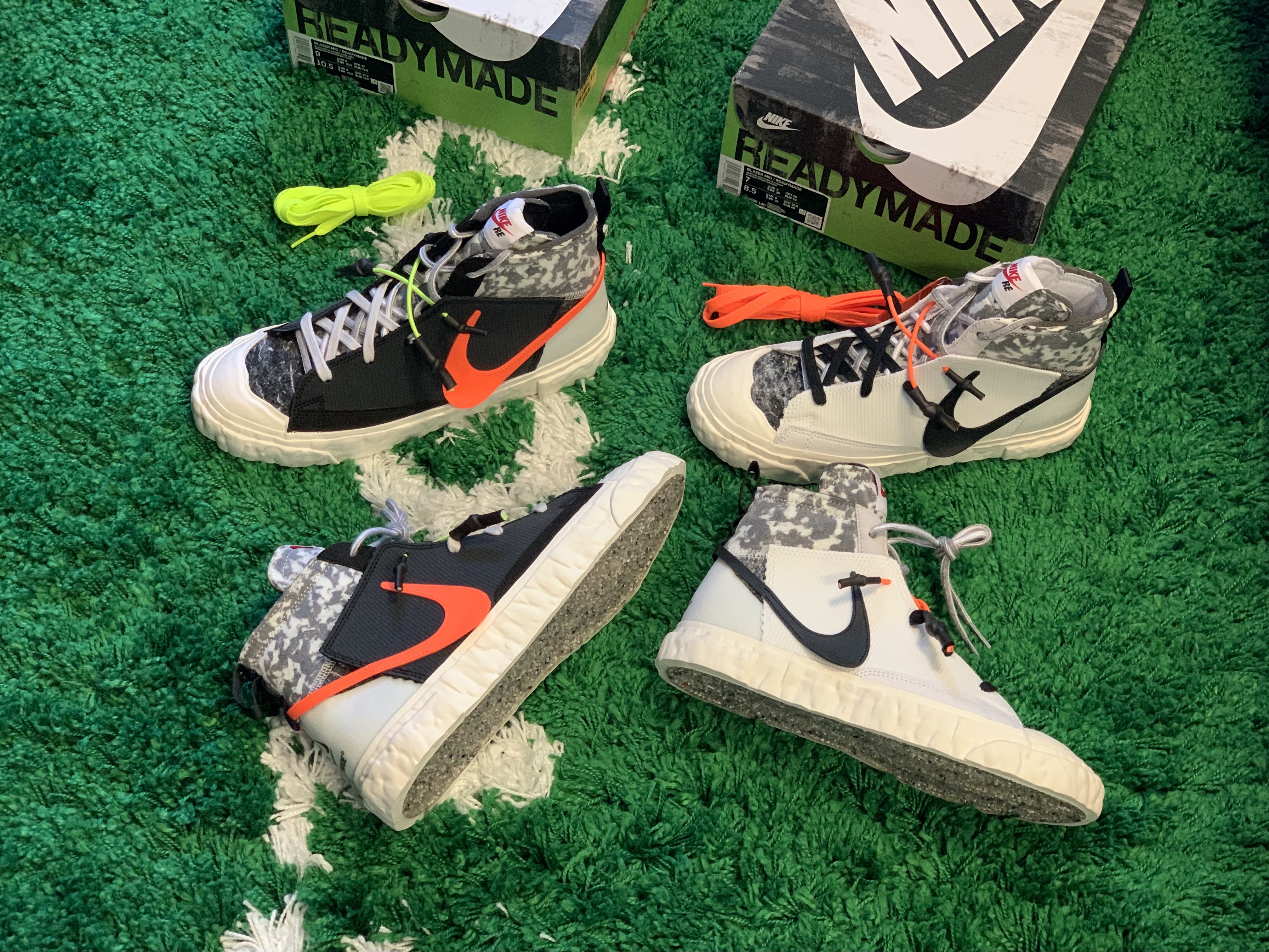 Nike x Readymade Blazer Mid Black, Nike x Readymade Blazer Mid White 착용 스타일 - 2