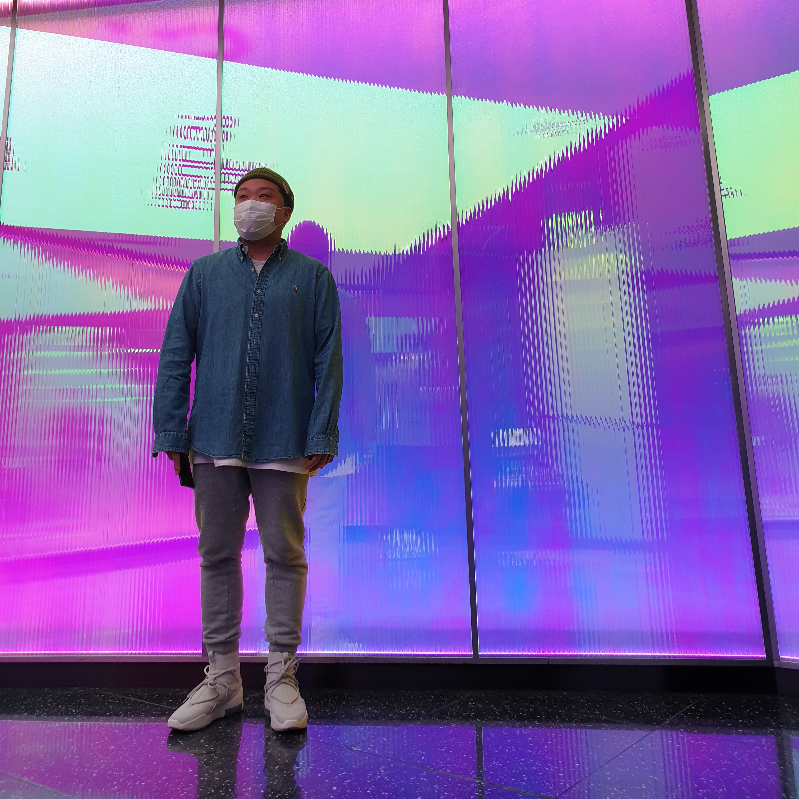 Nike x Fear of God Air Fear of God 1 Light Bone 착용 스타일 - 2
