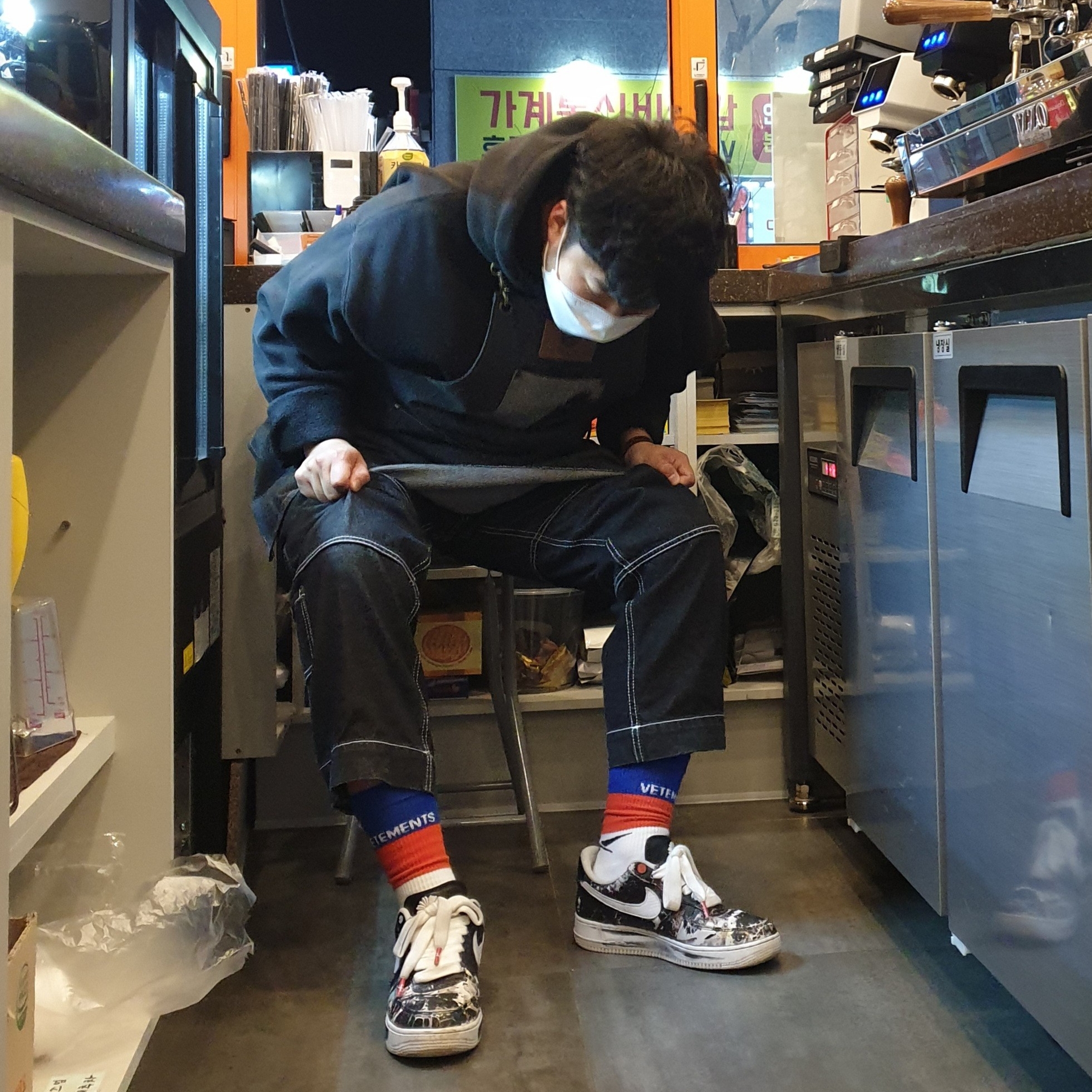 Nike x Peaceminusone Air Force 1 Low Para-Noise 착용 스타일 - 1