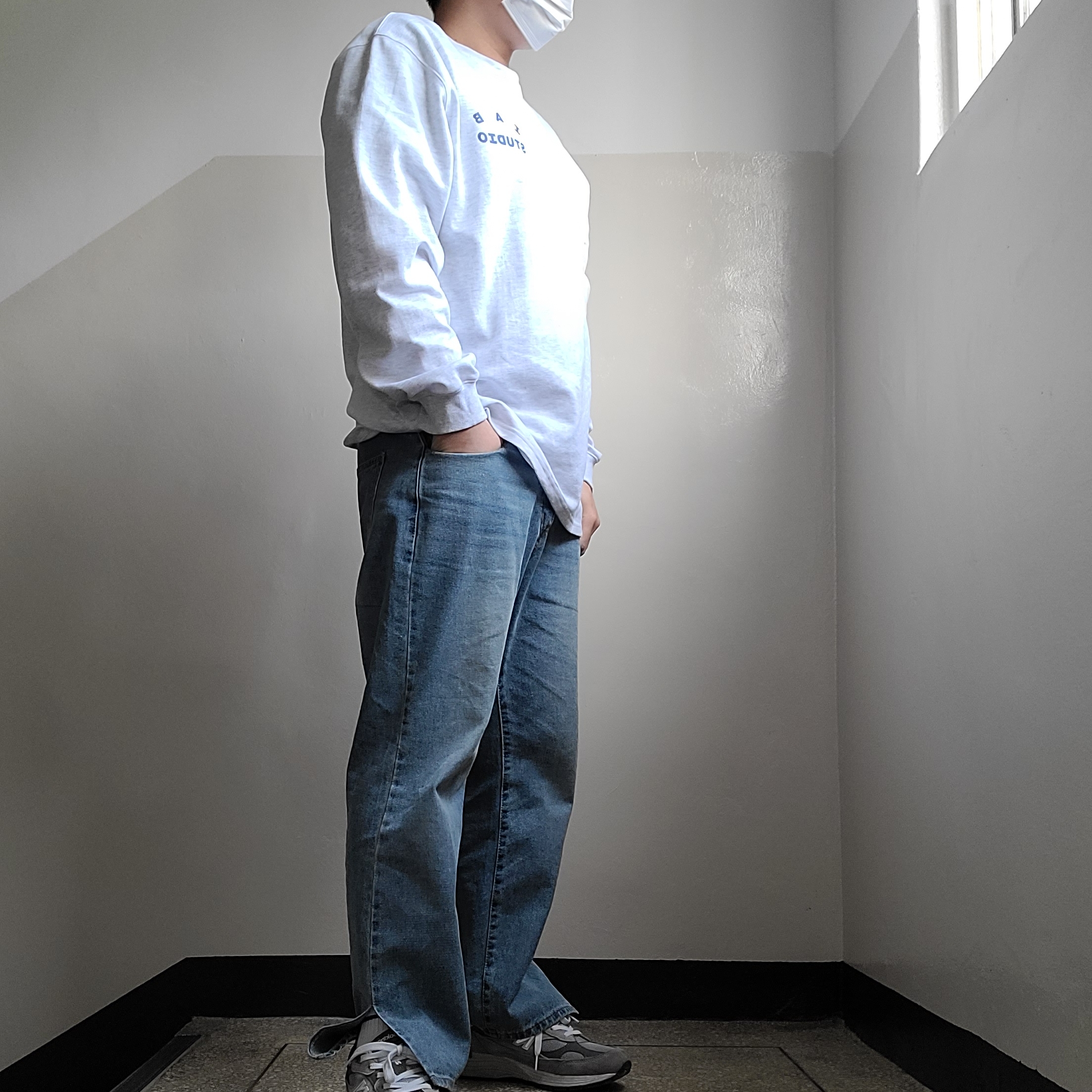 IAB Studio Long Sleeve Light Gray, New Balance 992 Made in USA Grey - D Standard 착용 스타일