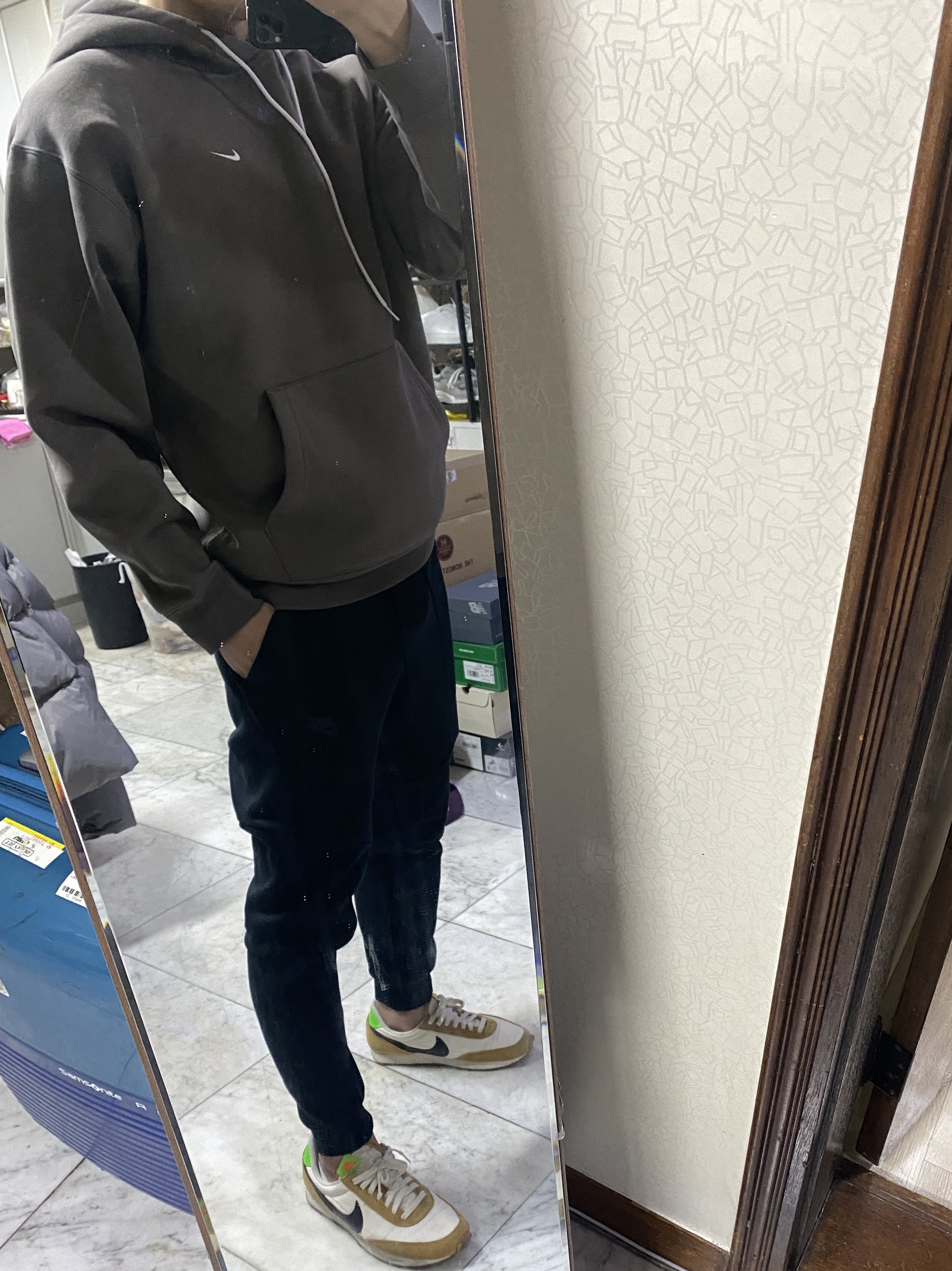 (W) Nike Daybreak Wheat 착용 스타일