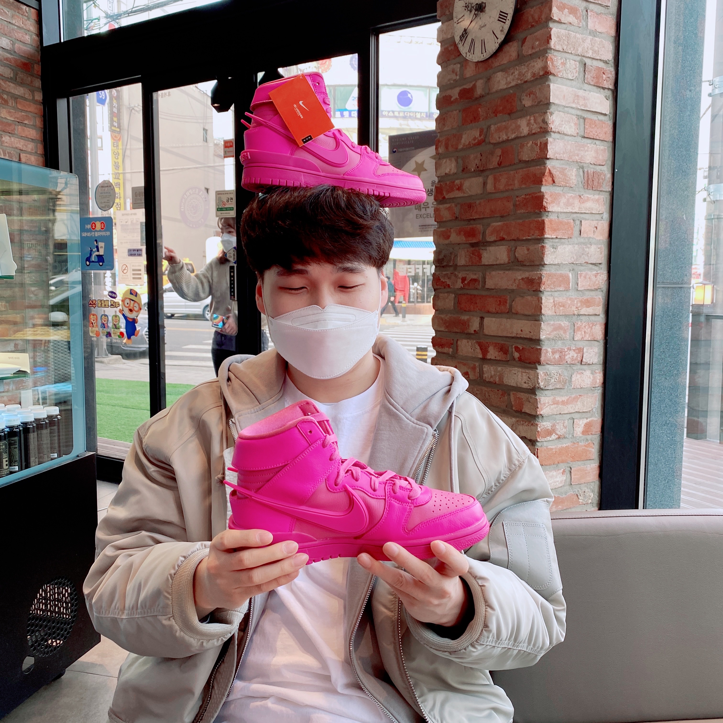 Nike x Ambush Dunk High Cosmic Fuchsia 착용 스타일
