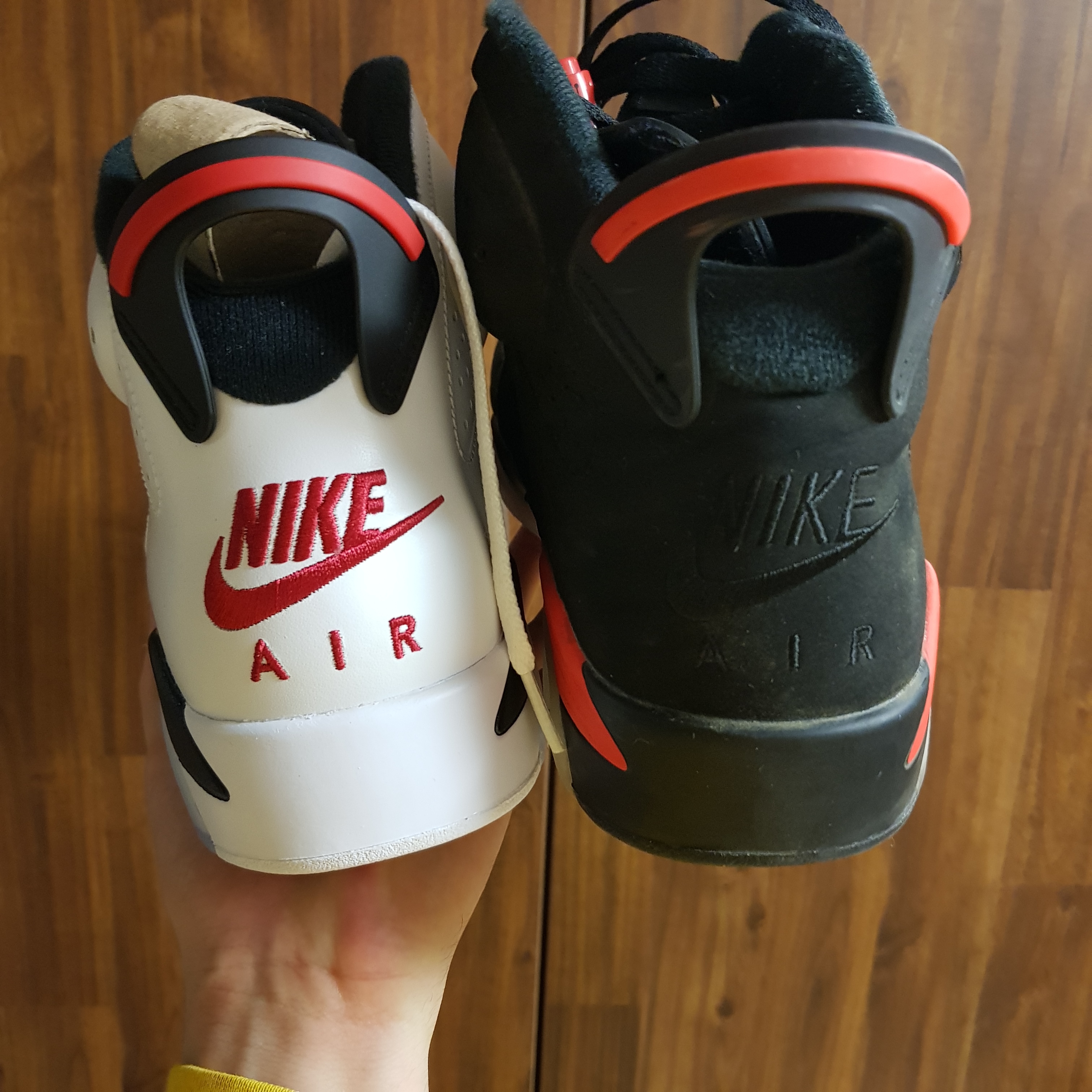 Jordan 6 Retro Carmine 2021, Jordan 6 Retro Infrared 2019 착용 스타일 - 2