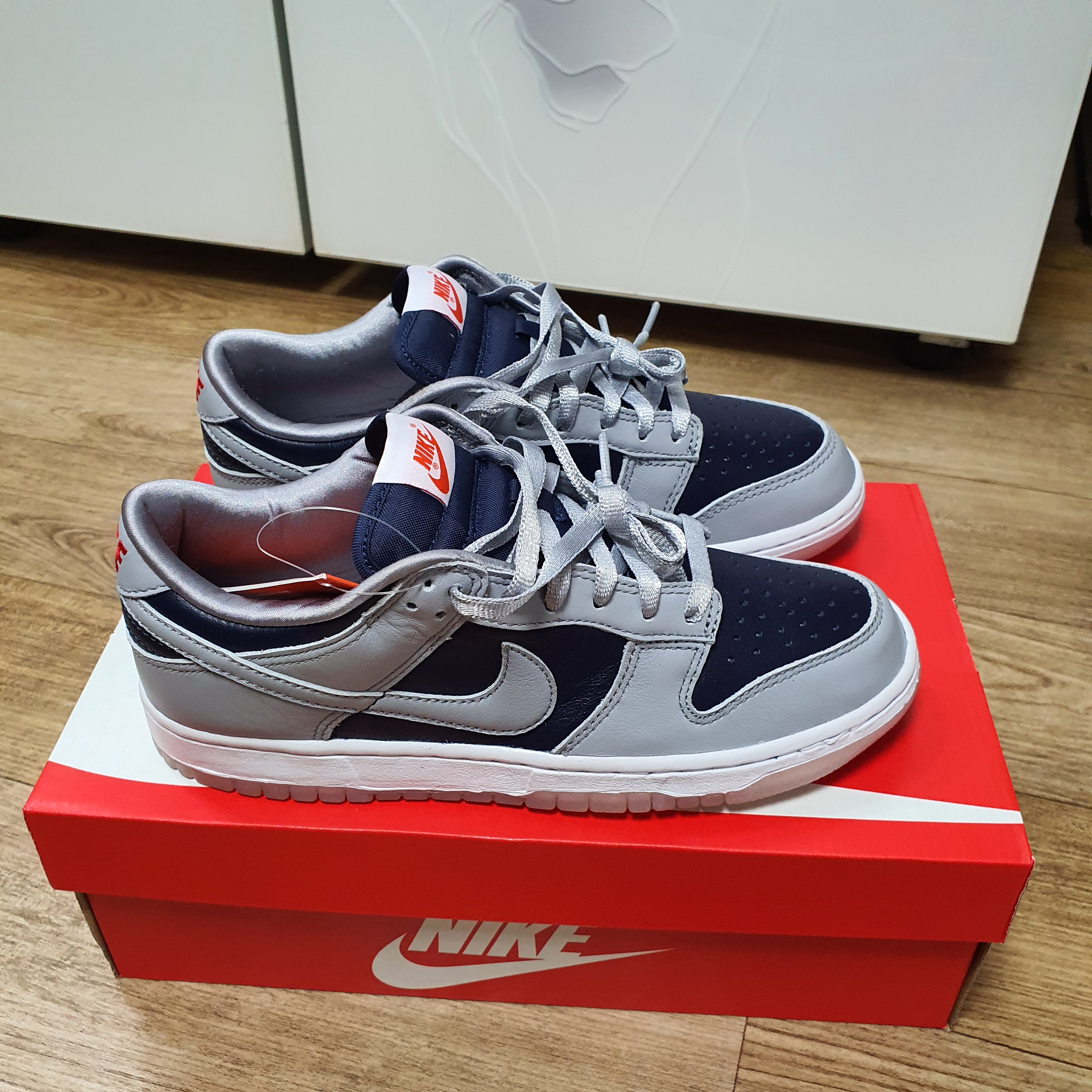 (W) Nike Dunk Low SP College Navy 착용 스타일 - 4