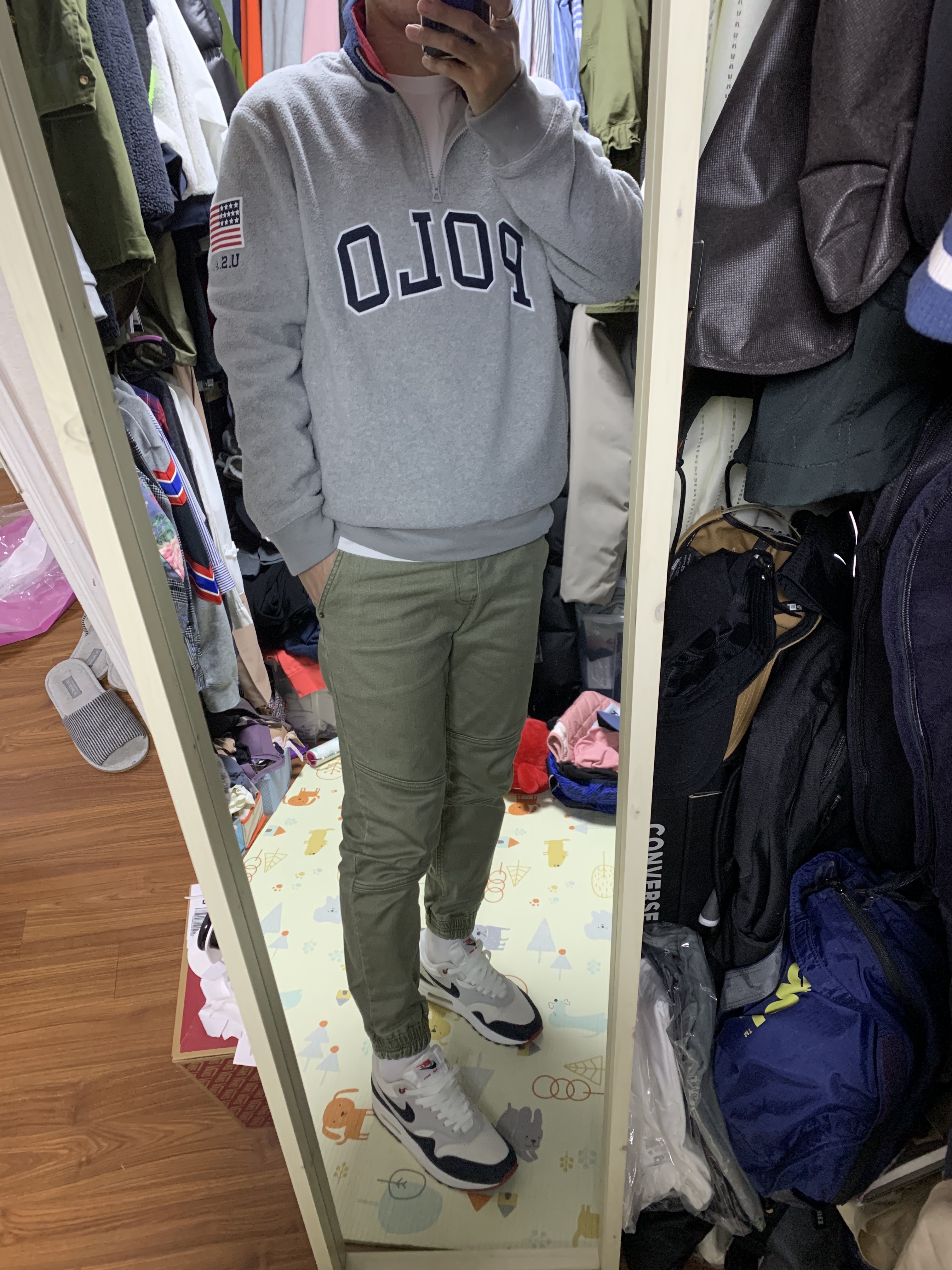 Nike Air Max 1 Anniversary Obsidian 착용 스타일