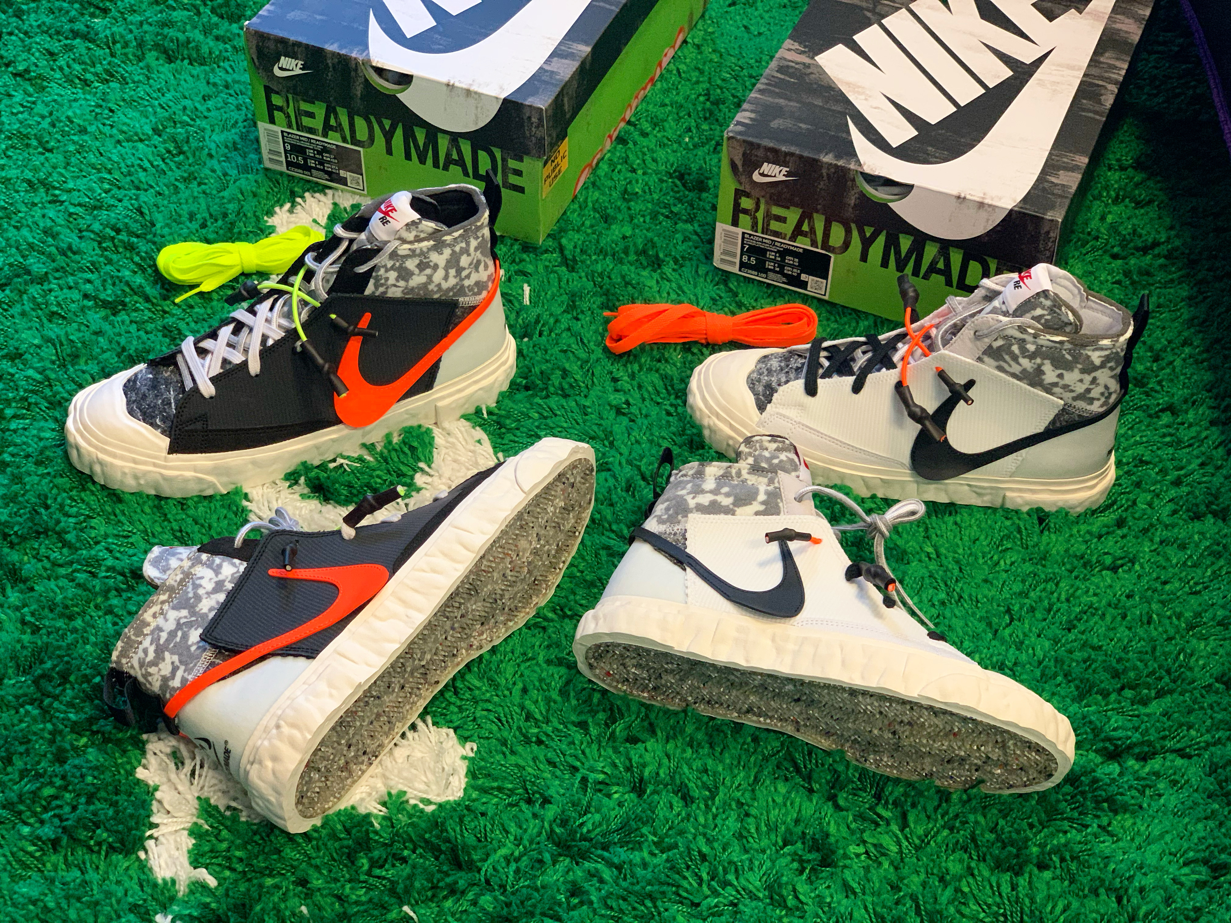 Nike x Readymade Blazer Mid Black, Nike x Readymade Blazer Mid White 착용 스타일 - 1
