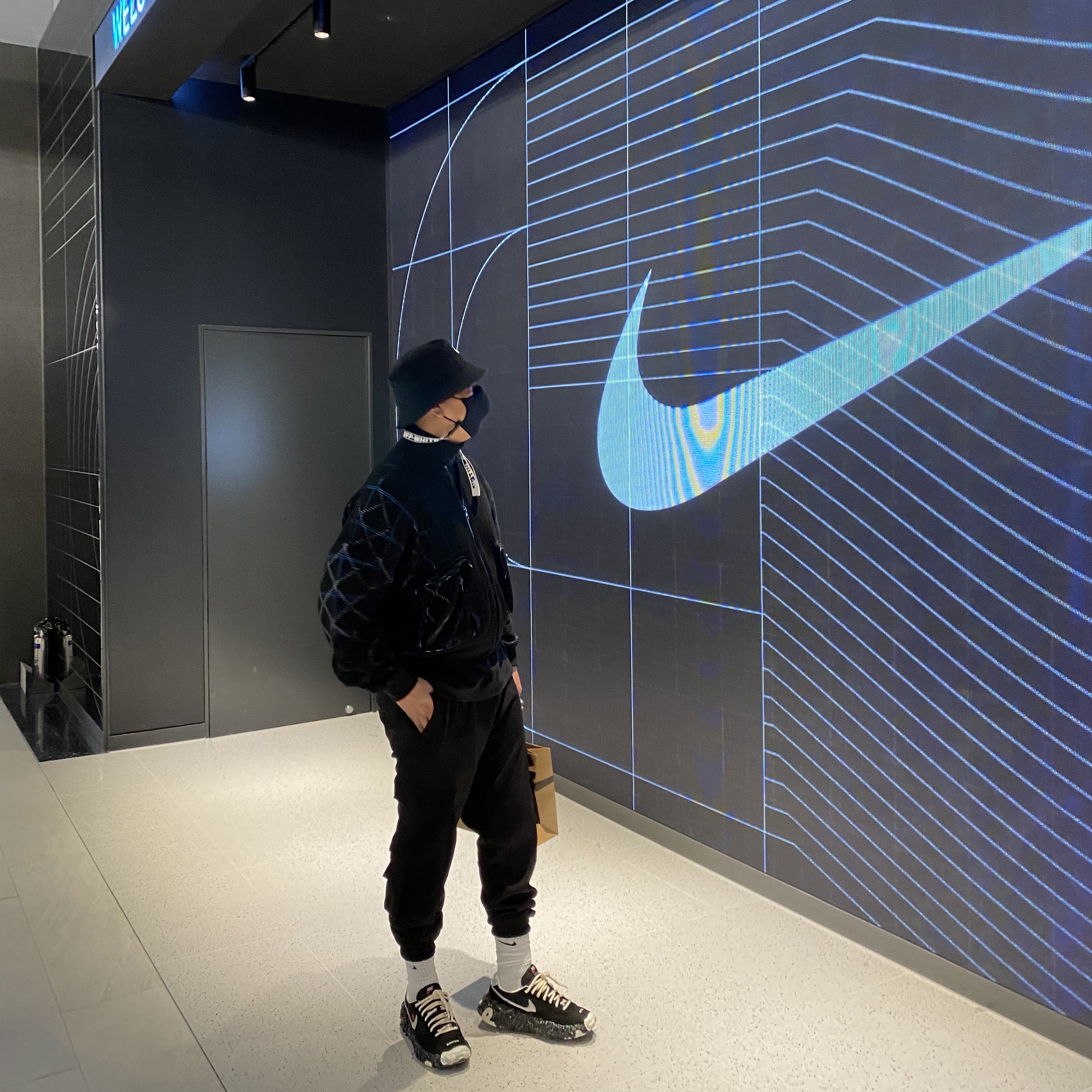 Nike x Undercover Overbreak SP Black, Nike x Undercover NRG Knit MA-1 Bomber Jacket Black - US/EU 착용 스타일 - 1
