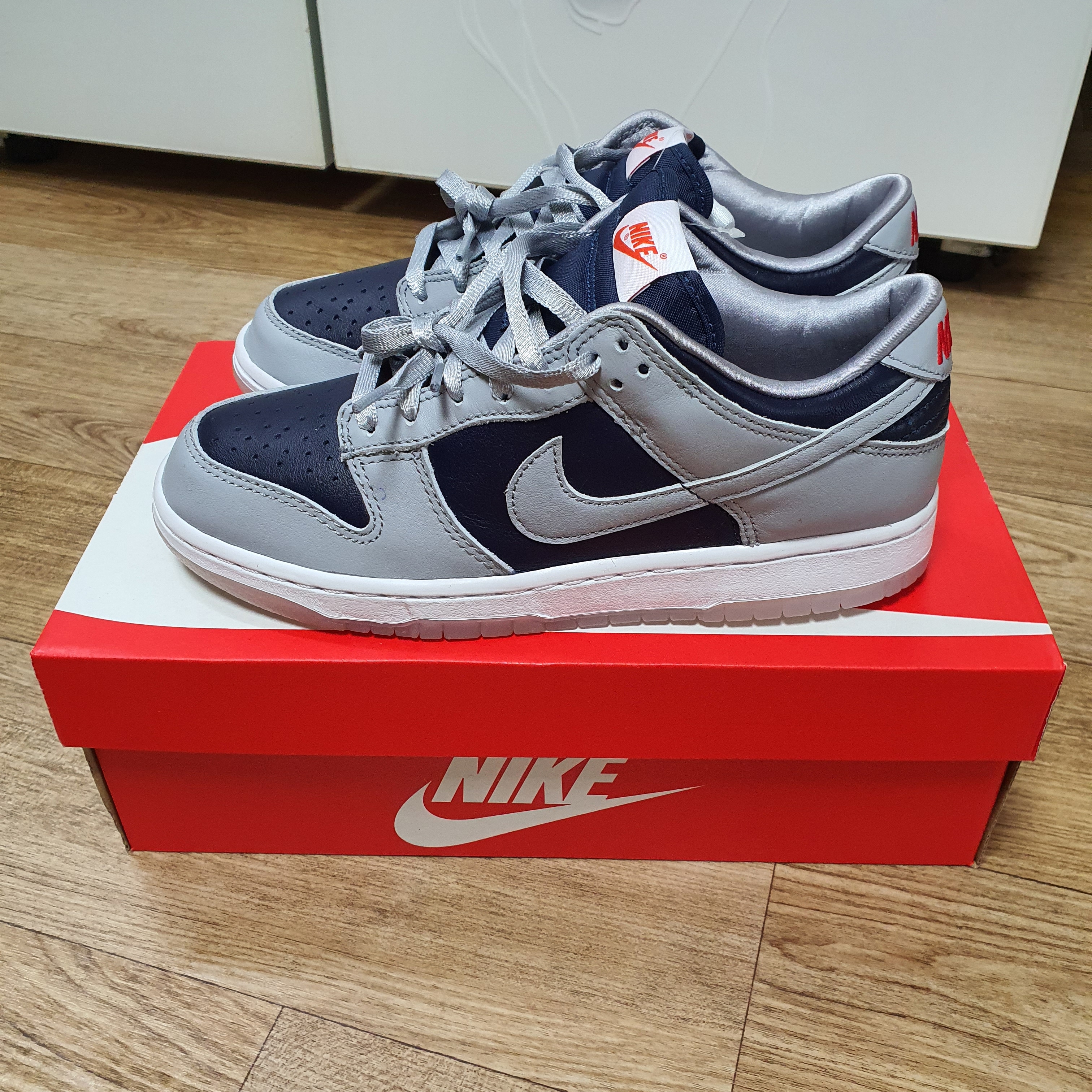 (W) Nike Dunk Low SP College Navy 착용 스타일 - 3