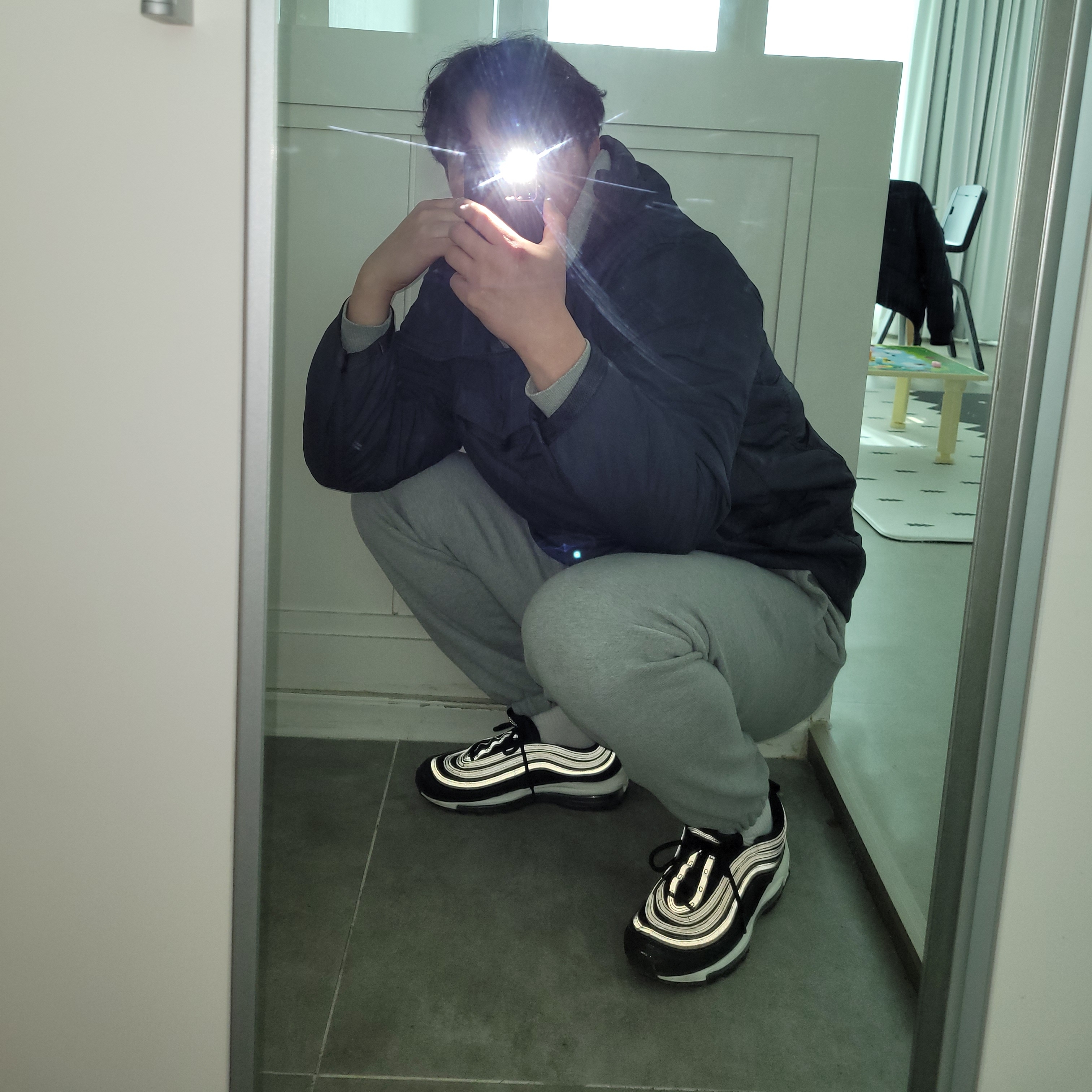 Nike Air Max 97 Black White 착용 스타일