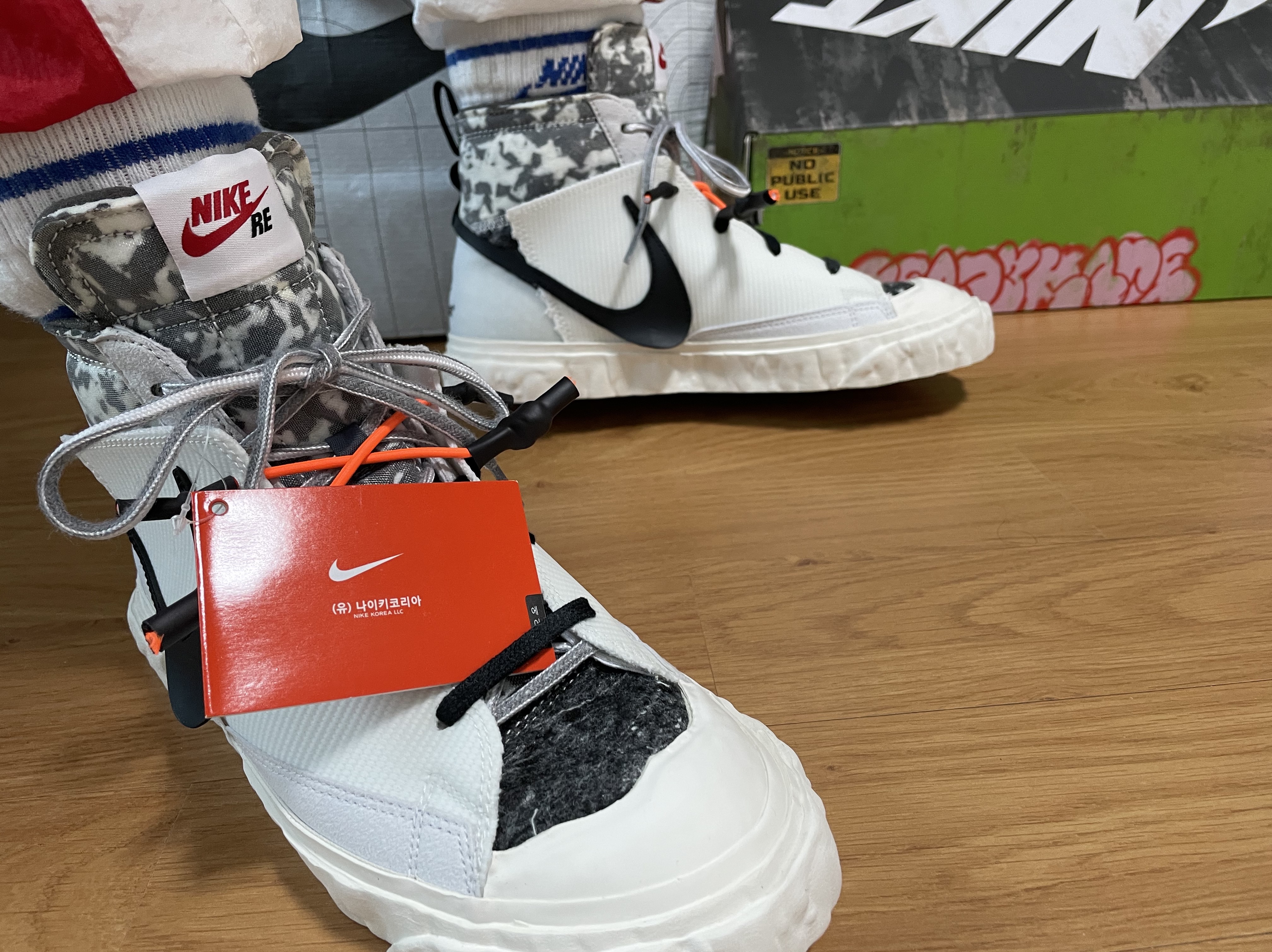 Nike x Readymade Blazer Mid White 착용 스타일