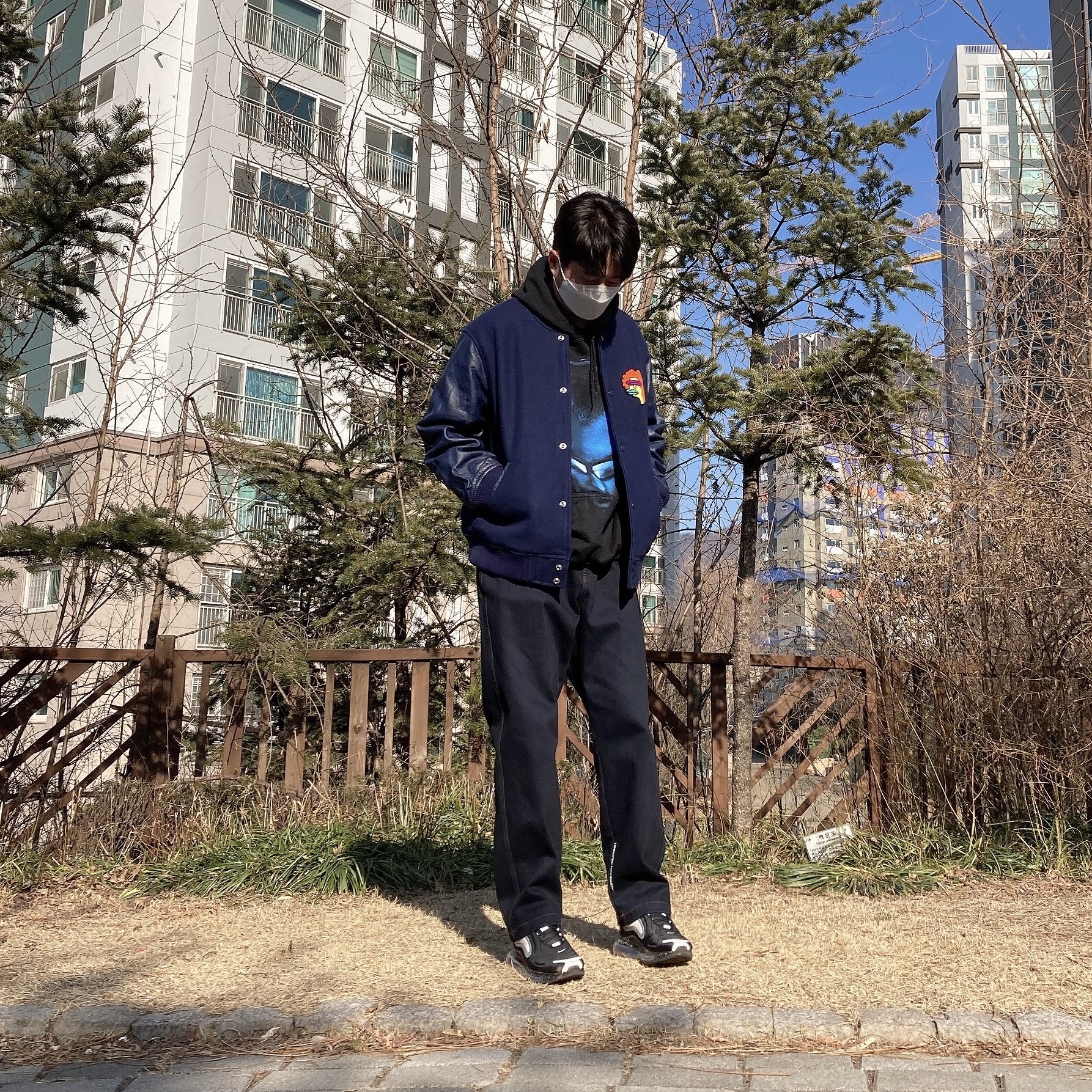 Nike x Undercover Air Max 720 Black 착용 스타일