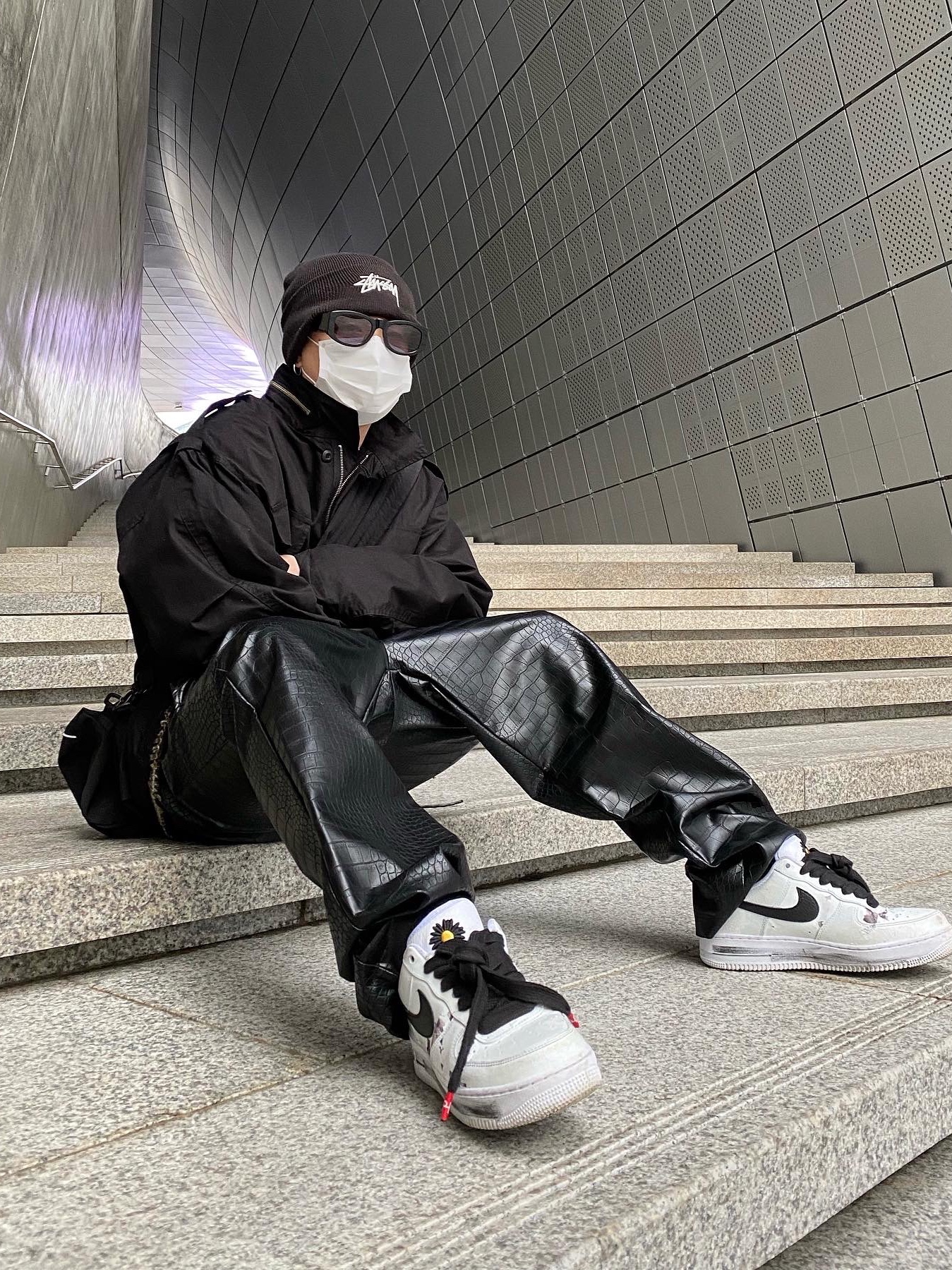 Nike x Peaceminusone Air Force 1 Low Para-Noise 2.0 착용 스타일