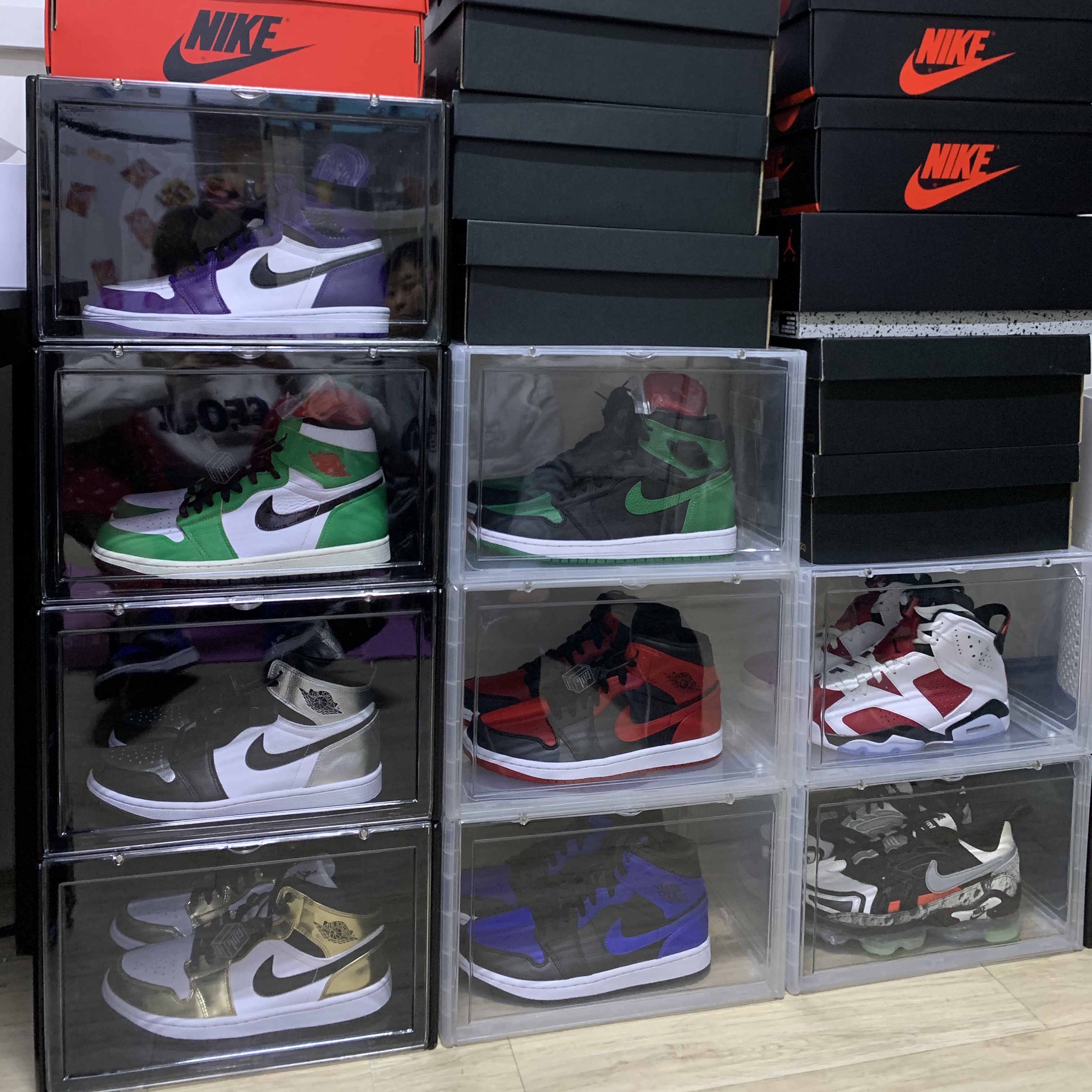 Jordan 1 Retro High OG Court Purple 2020, (W) Jordan 1 Retro High OG Lucky Green 착용 스타일