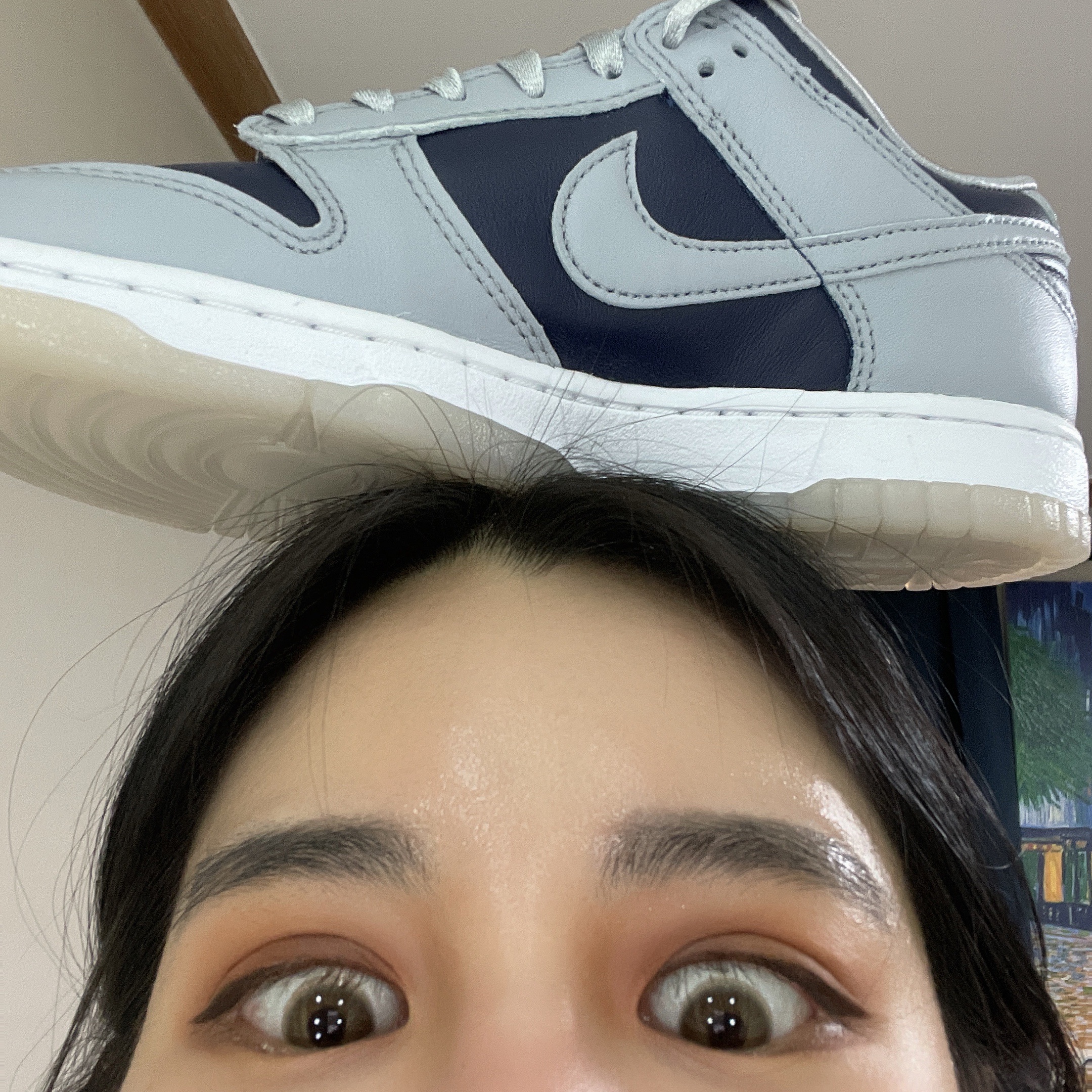 (W) Nike Dunk Low SP College Navy 착용 스타일