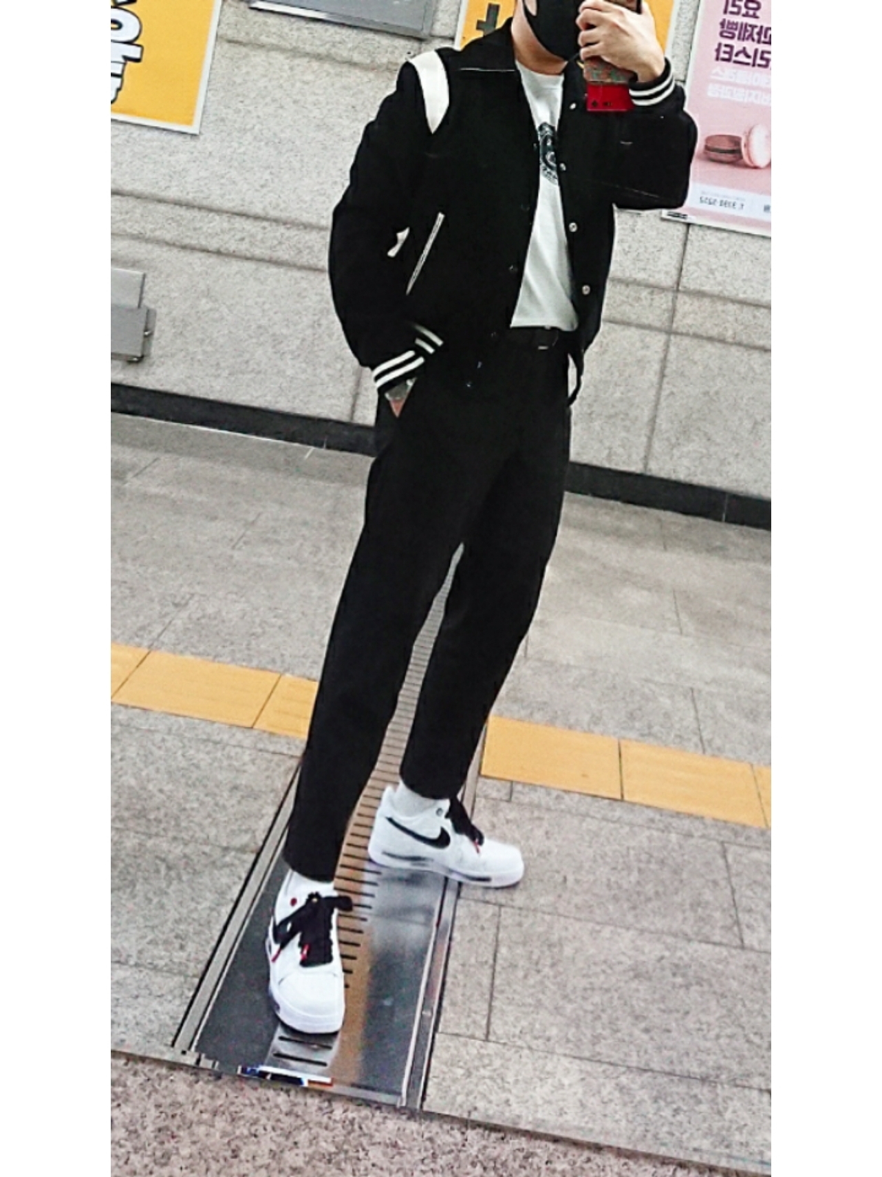 Nike x Peaceminusone Air Force 1 Low Para-Noise 2.0, Nike x Stussy Big Swoosh LS T-Shirt White - Asia 착용 스타일 - 1