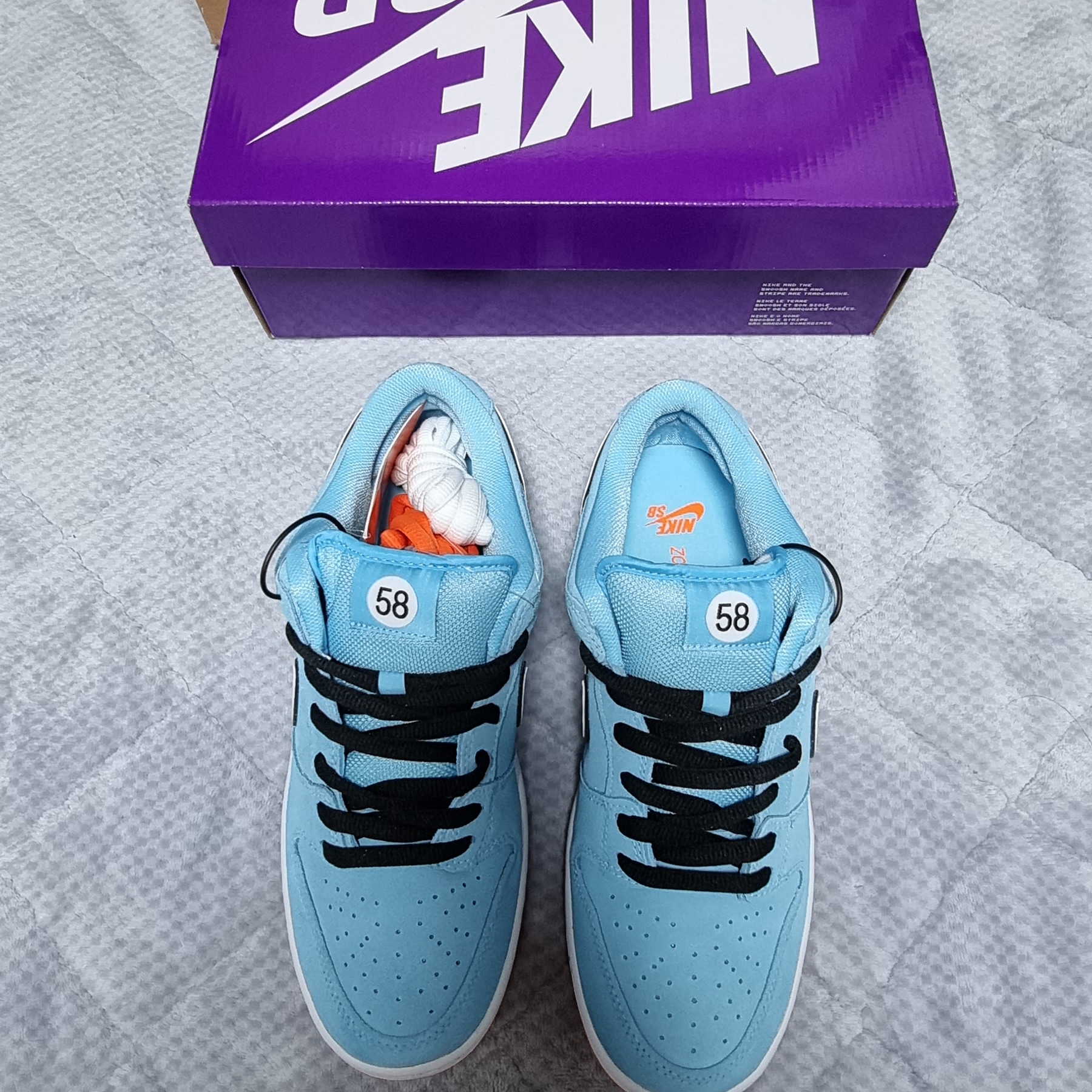Nike SB Dunk Low Pro Blue Chill 착용 스타일 - 4