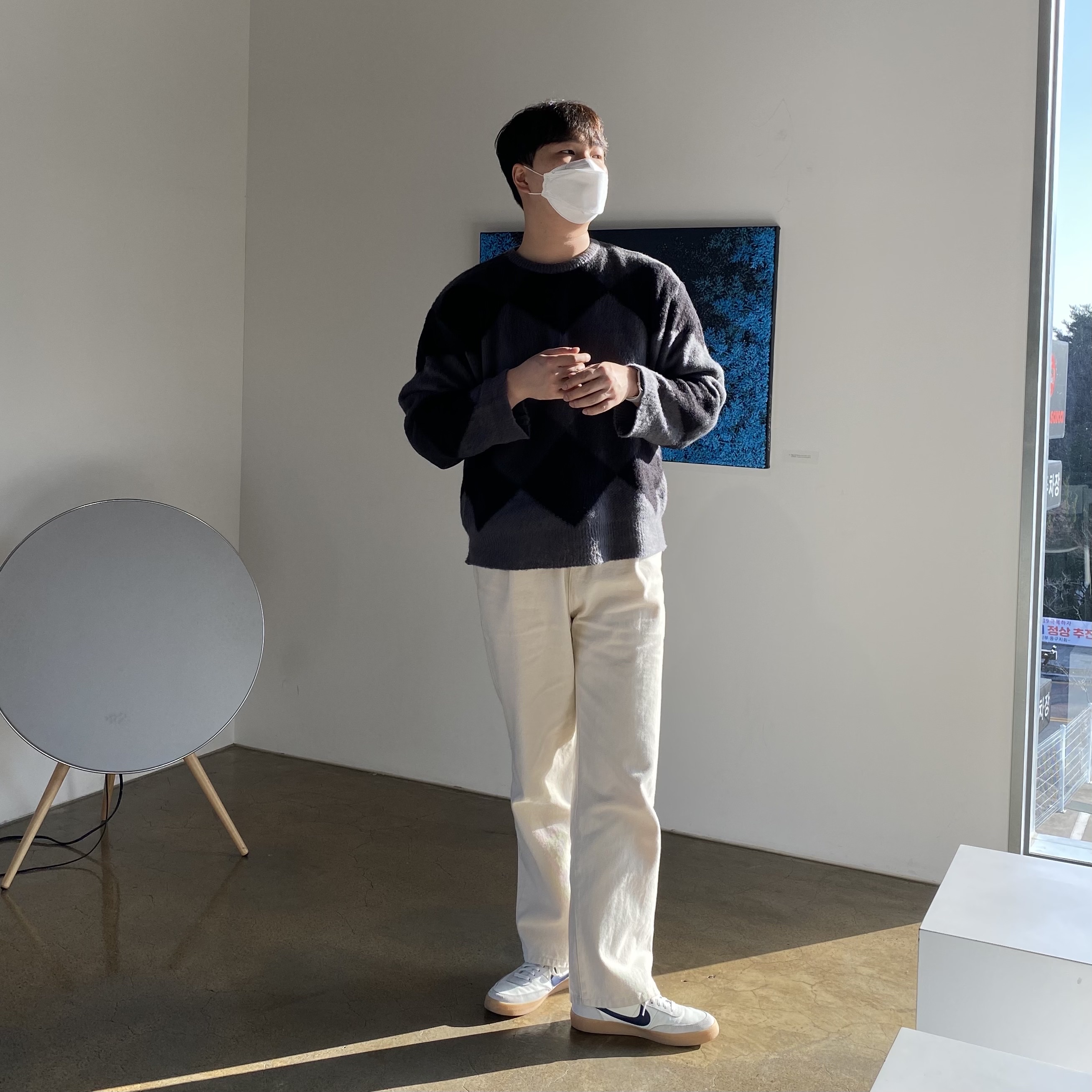 Nike x J.Crew Killshot 2 Sail Midnight Navy 착용 스타일