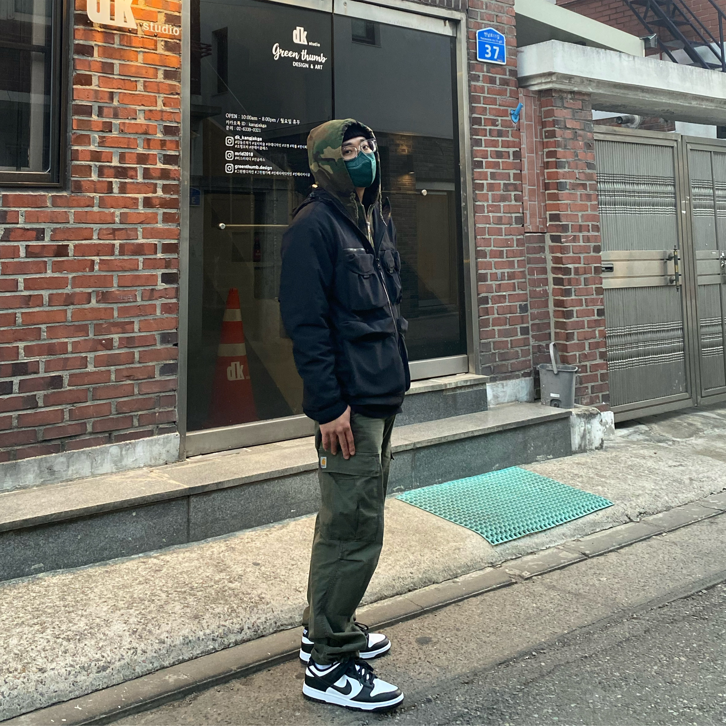 Nike Dunk Low Retro Black 착용 스타일