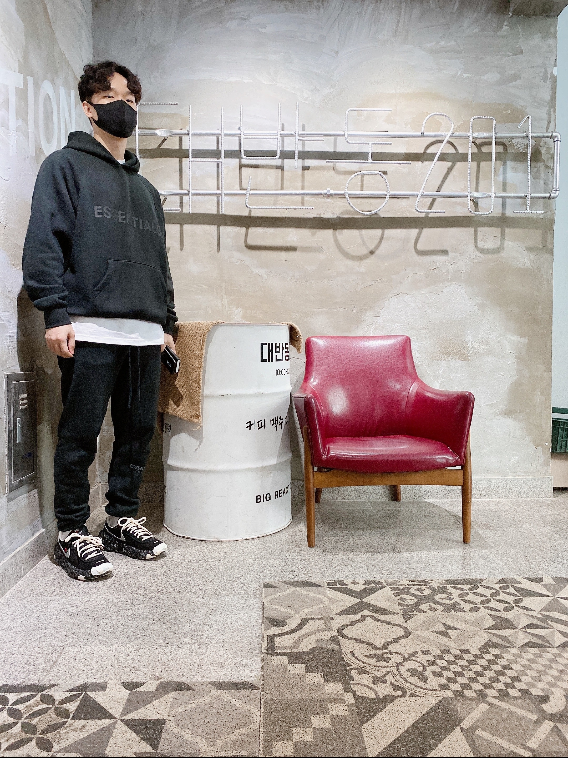 Nike x Undercover Overbreak SP Black, Essentials 3D Silicon Applique Pullover Hoodie Dark Slate/Black 2020 착용 스타일 - 2
