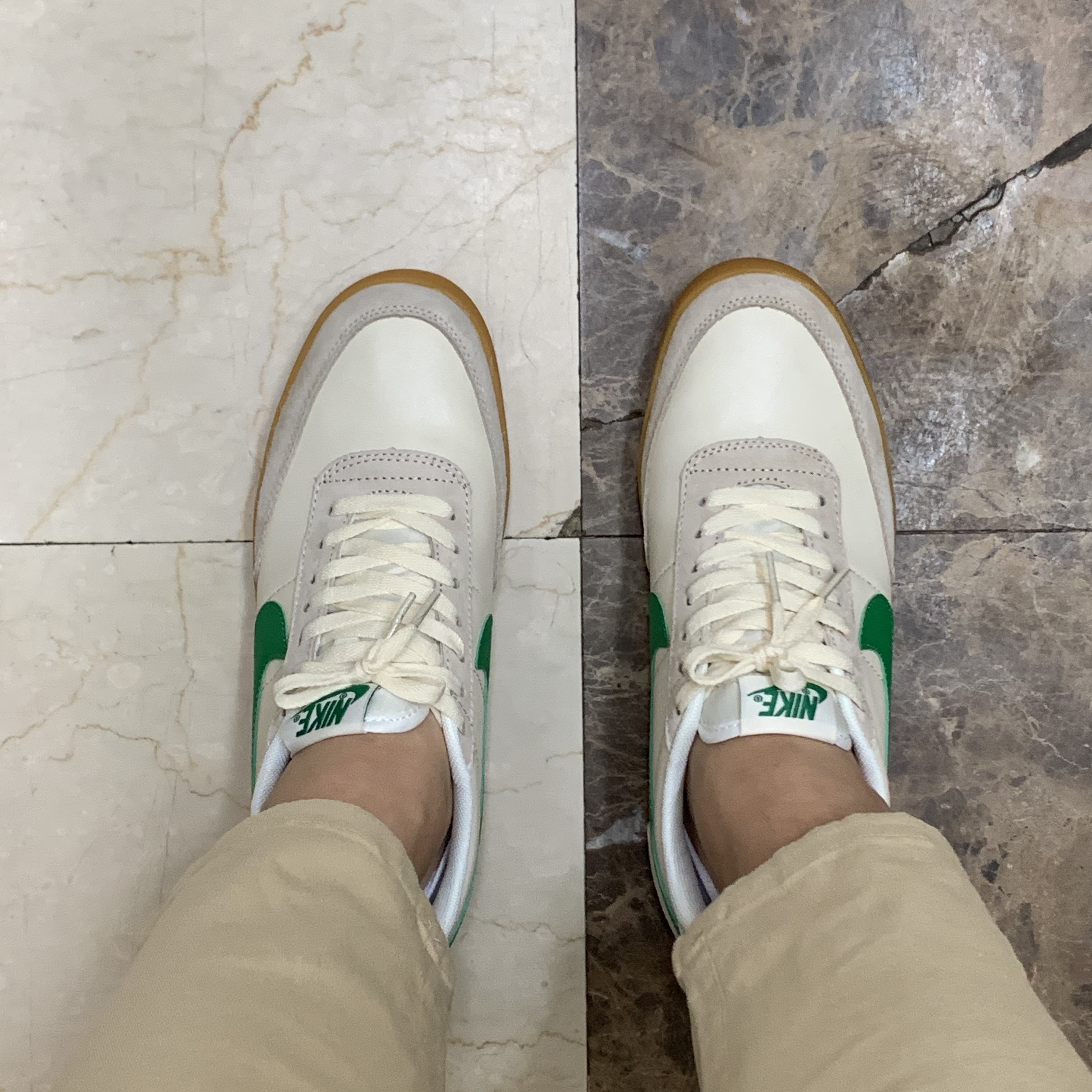 Nike x J.Crew Killshot 2 Lucid Green 착용 스타일