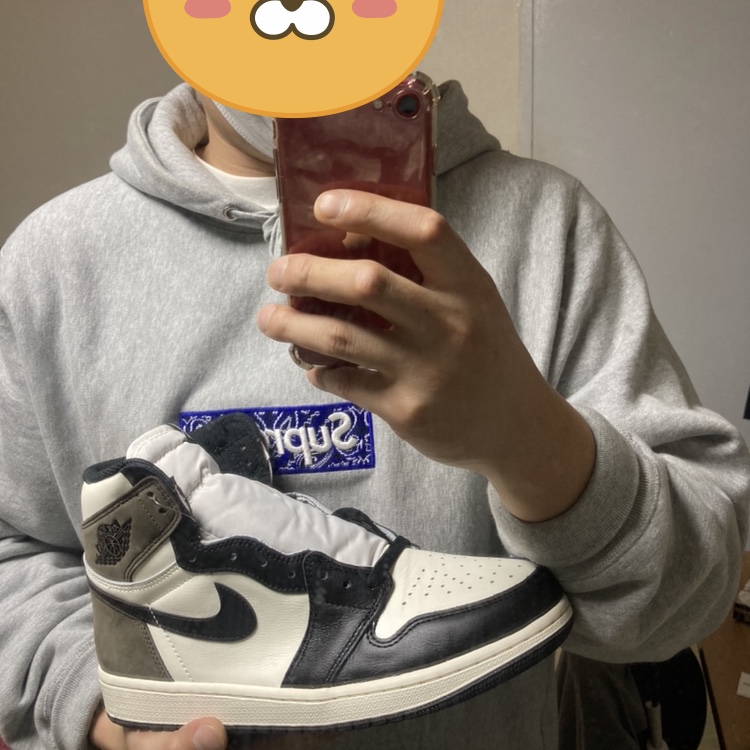 Jordan 1 Retro High OG Black Mocha, Supreme Bandana Box Logo Hooded Sweatshirt Heather Grey - 19FW 착용 스타일