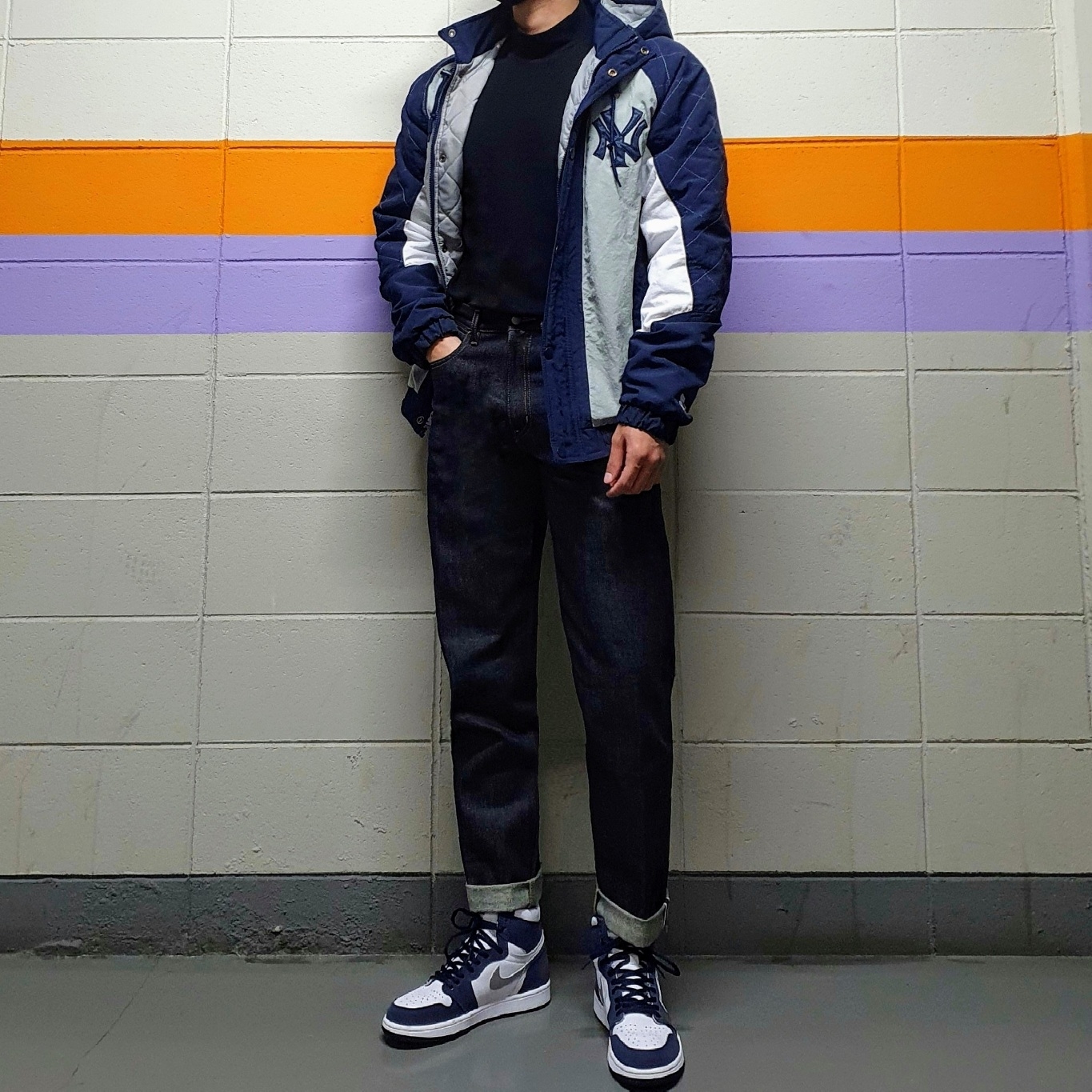 Jordan 1 Retro High OG CO.JP Midnight Navy 착용 스타일