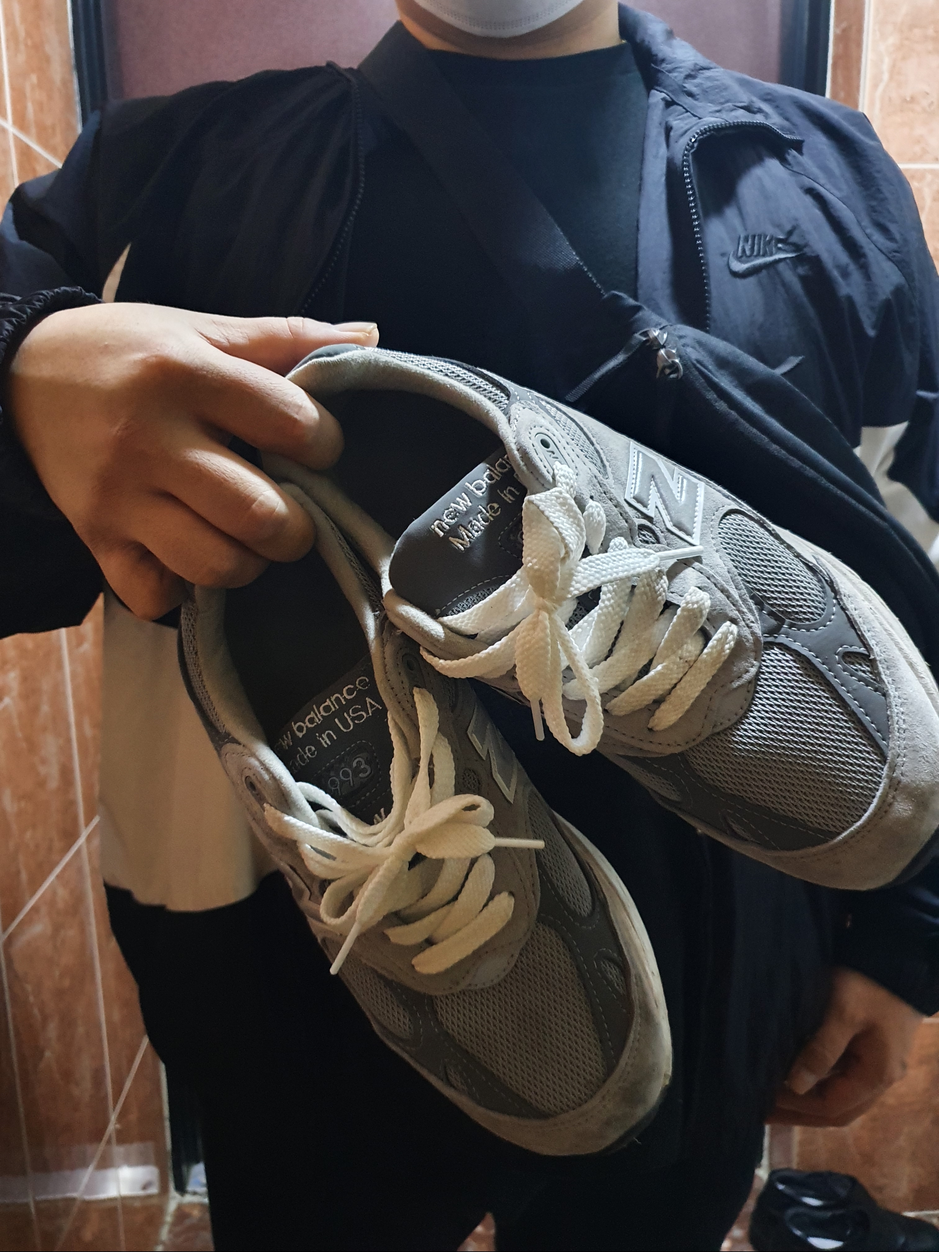 New Balance 993 Made in USA Grey - D Standard 착용 스타일
